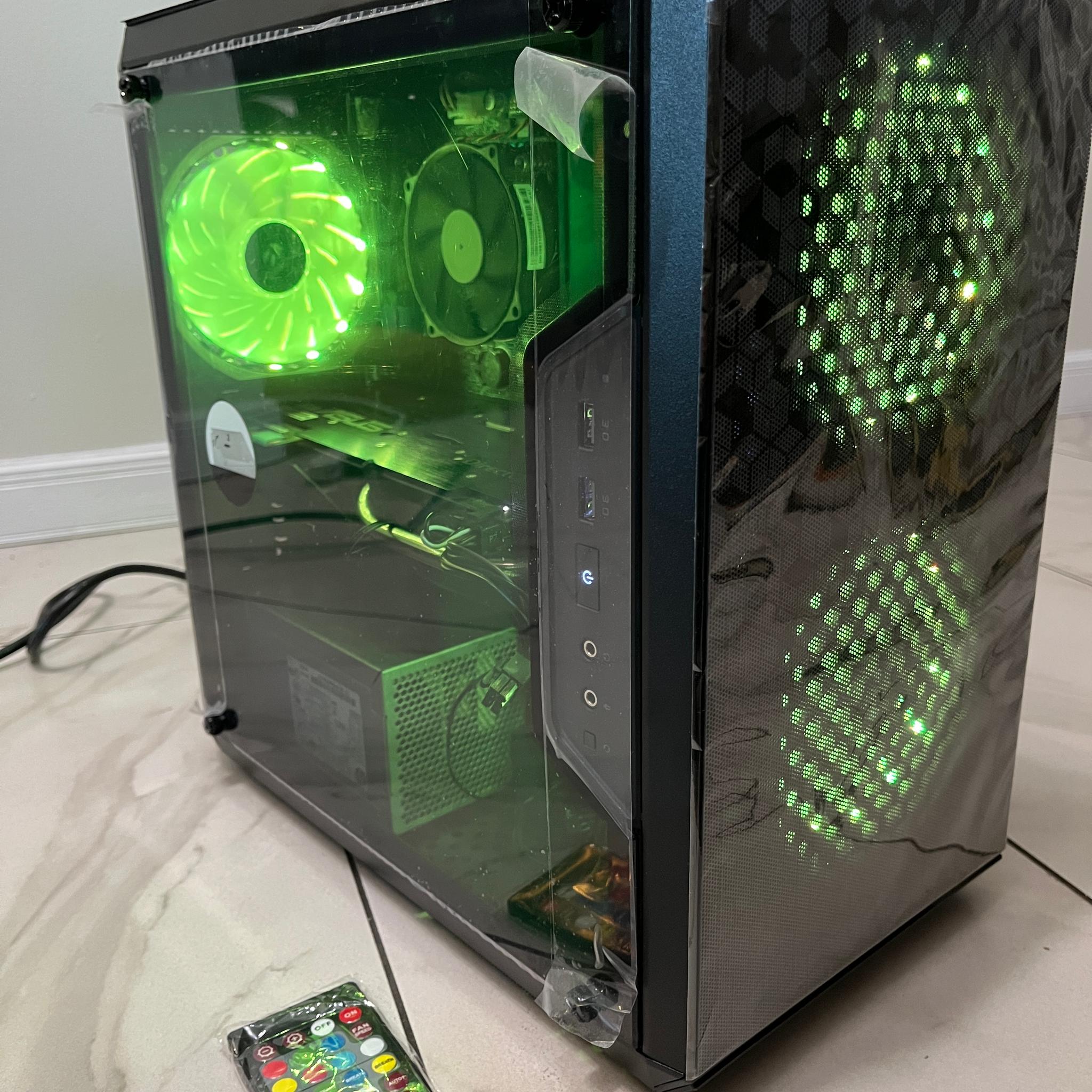 NVIDIA GTX 970, Intel Core i5-7400, 12GB RAM, 870 GB Storage - Budget RGB Gaming PC w/ Wi-Fi + BT
