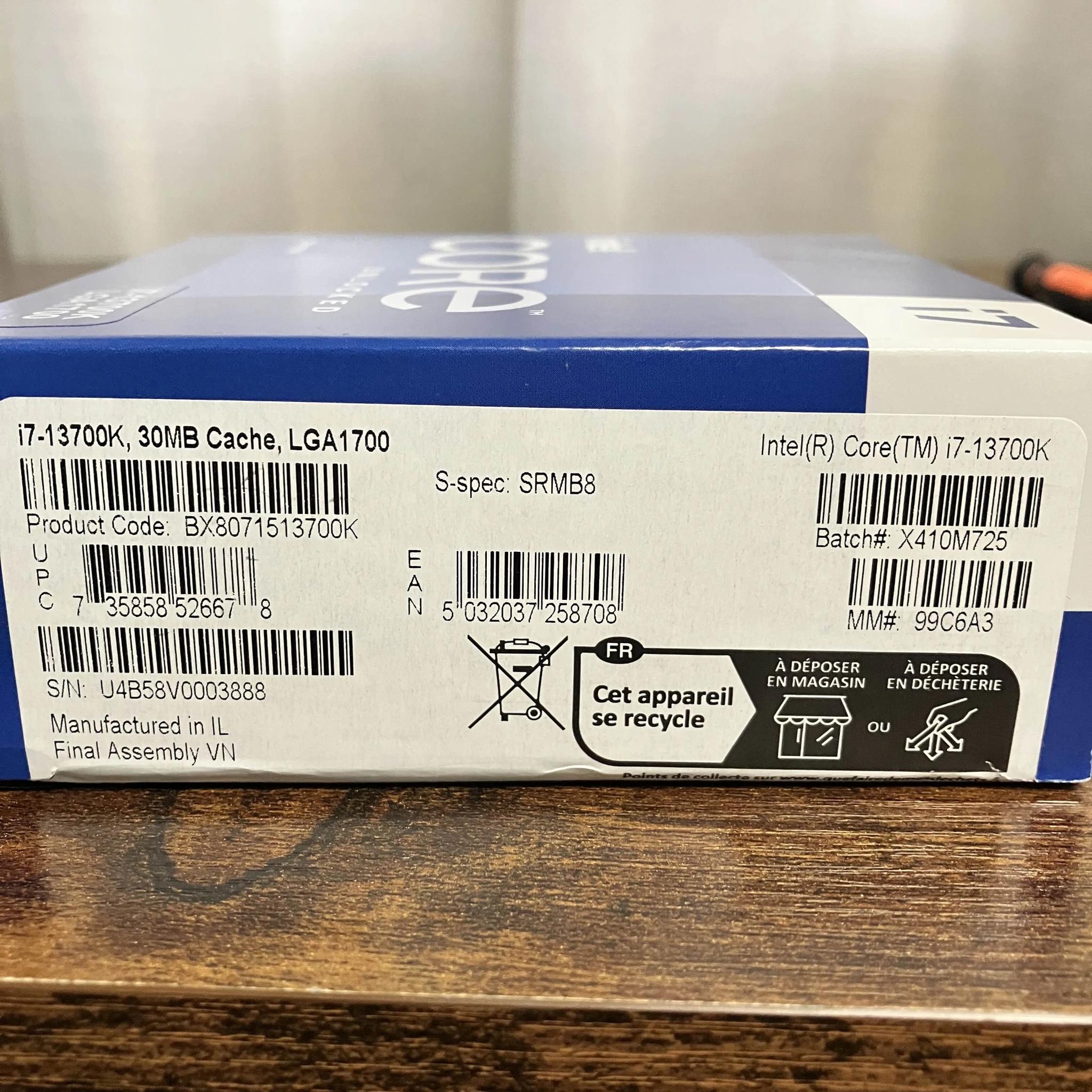 Intel I7 13700k