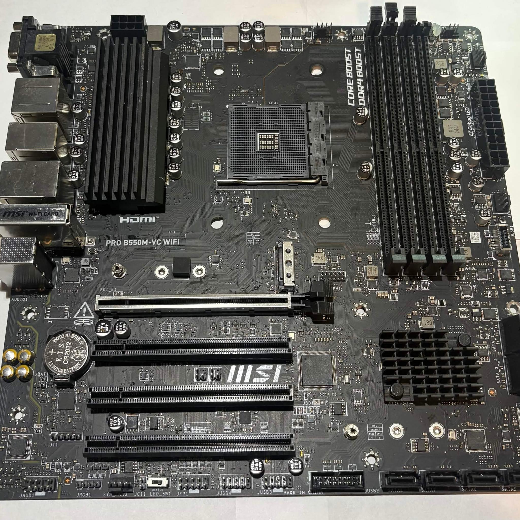 MSI PRO B550M-VC WiFi AM4 Micro-ATX Motherboard | Ryzen 5000 Ready | Fully Tested