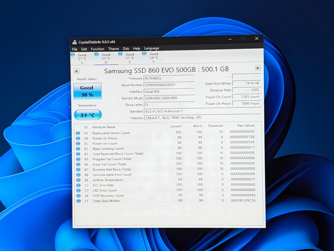500GB Samsung 860 Evo 2.5