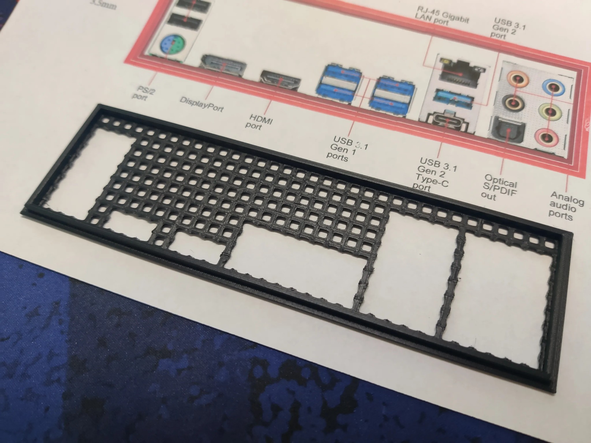 ASRock B450 Steel Legend I/O Shield [3D Print]