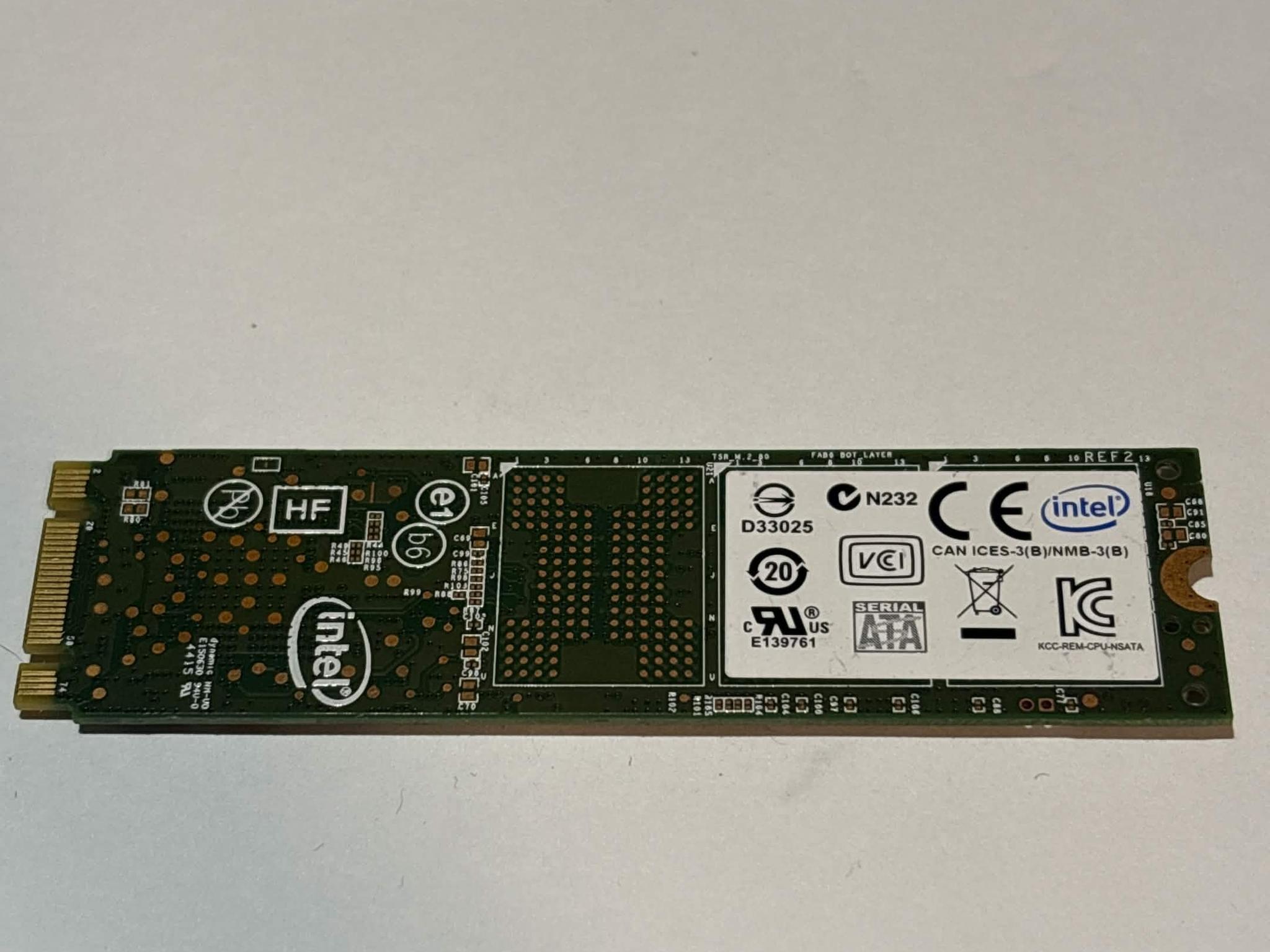 Intel 180GB SATA SSD Tested Working 85% Health