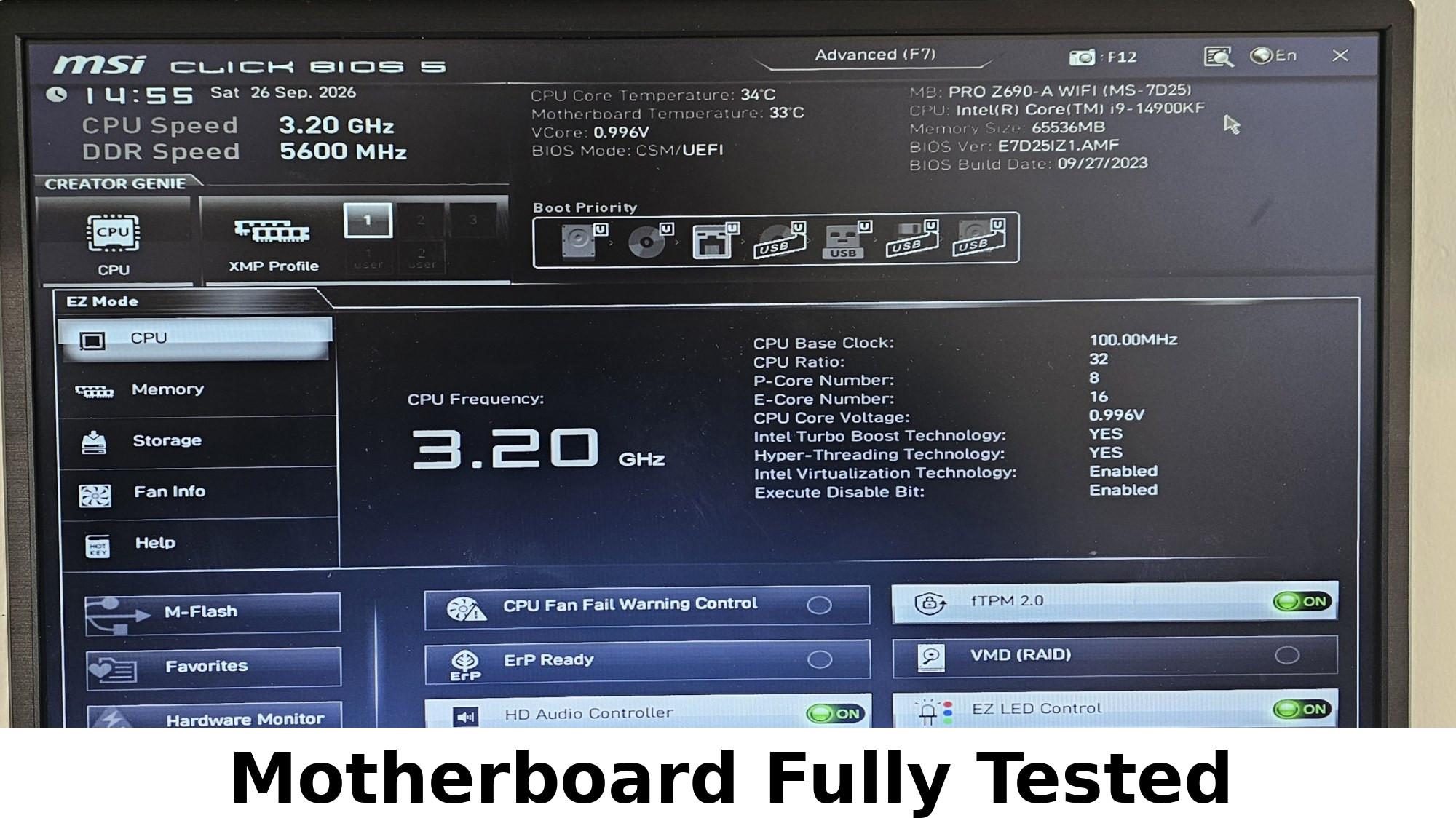 MSI PRO Z690-A WIFI LGA1700 DDR5 ATX Motherboard