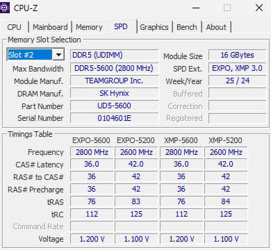 Teamgroup DELTA RGB DDR5 32GB(2x16GB) 5600MHz CL36 - Intel EXPO3.0