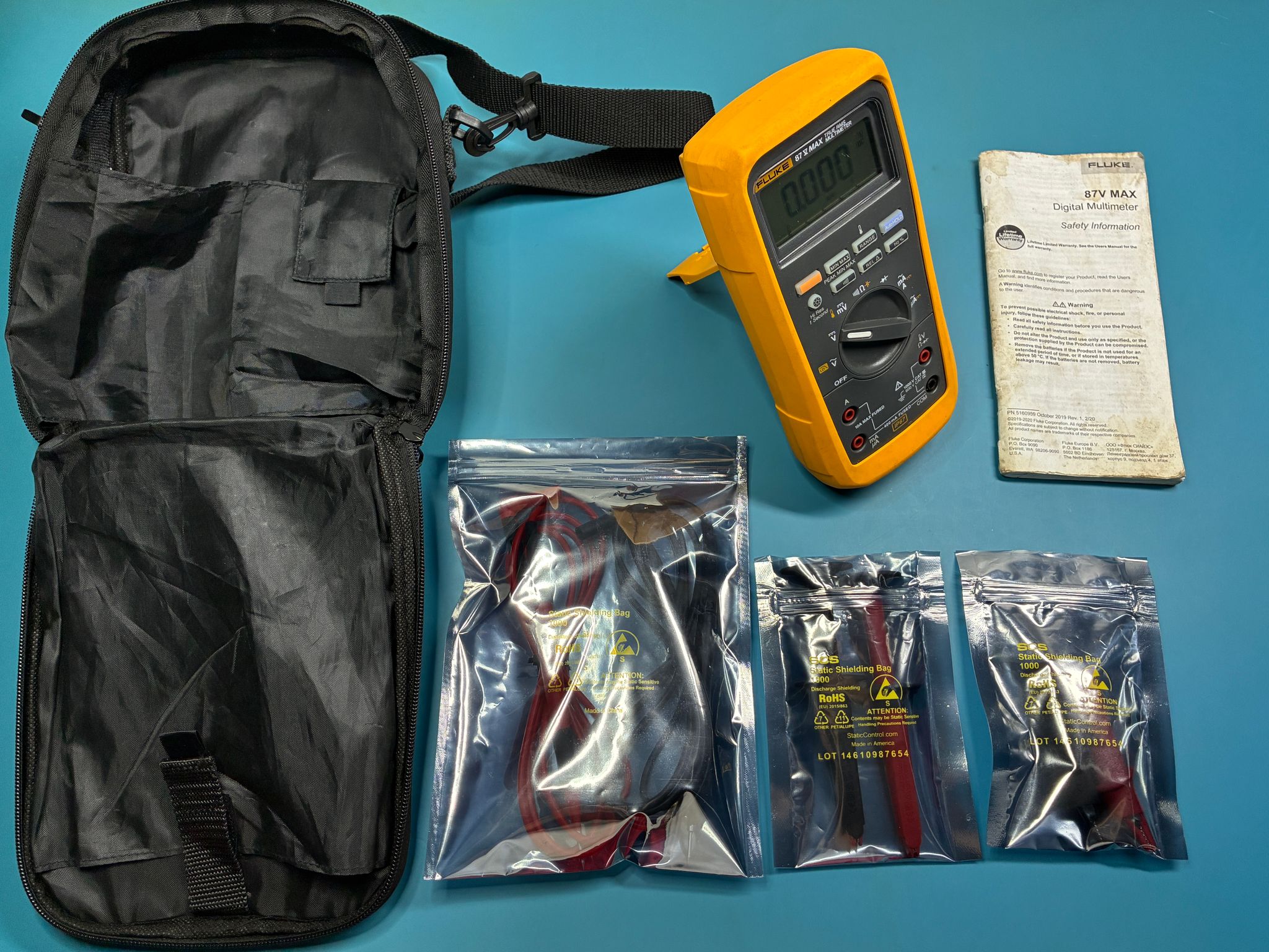 Fluke 87V MAX True-RMS Digital Multimeter (Electronics Lab Equipment)