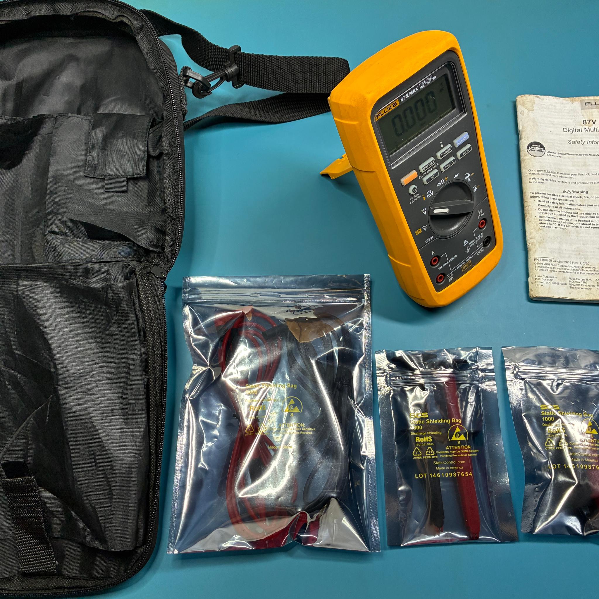 Fluke 87V MAX True-RMS Digital Multimeter (Electronics Lab Equipment)