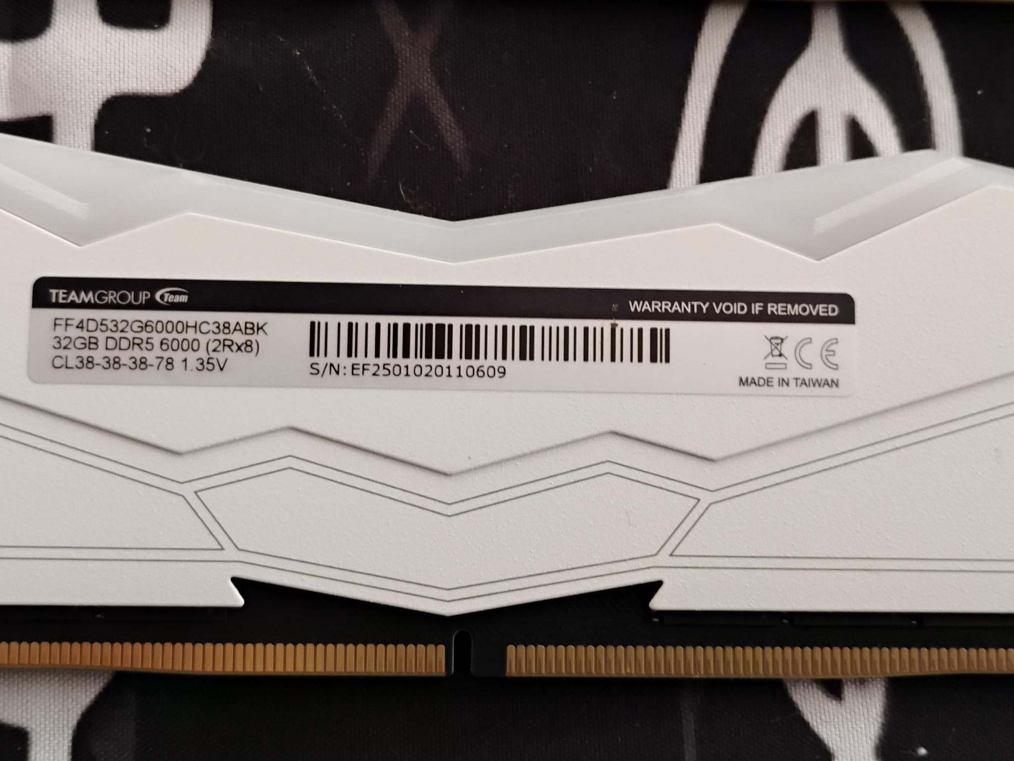 Team Group T-Force Delta RGB 64Gb DDR5 6000 (CL 38) Desktop Memory - White