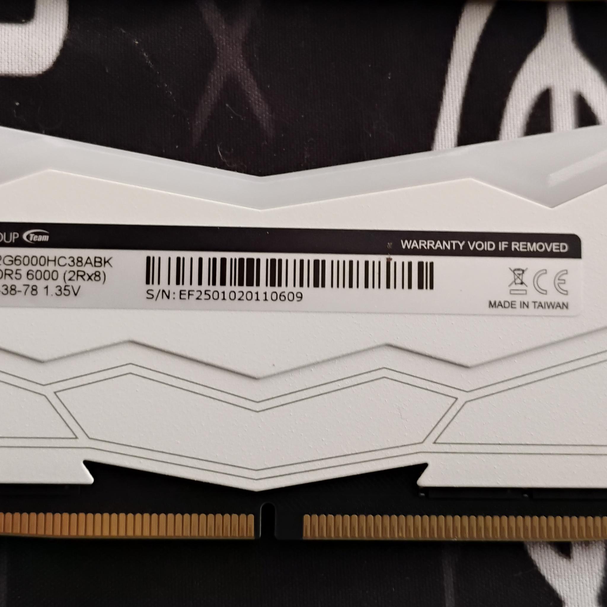 Team Group T-Force Delta RGB 64Gb DDR5 6000 (CL 38) Desktop Memory - White