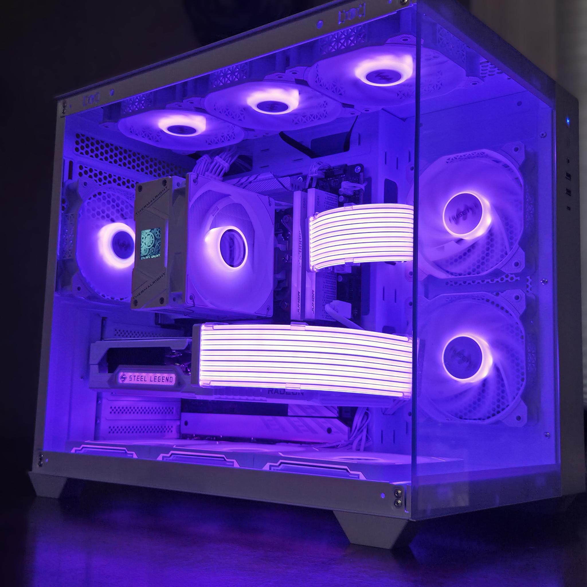 White Spectre! 👻 | Ryzen 5 9600X | RX 9070 XT | 32GB DDR5 6000 | Display on Cooler!