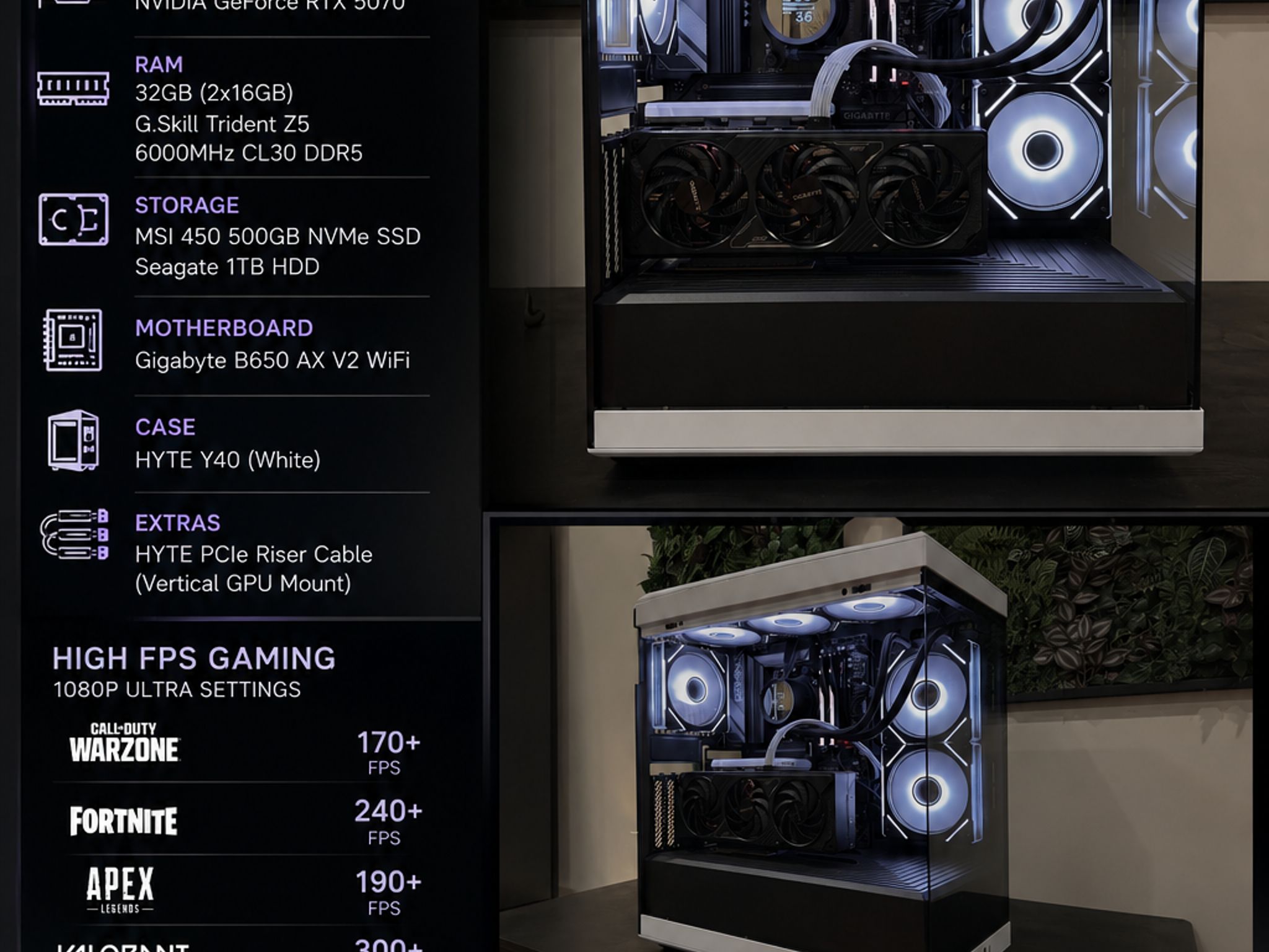 🚀 RTX 5070 Custom Gaming PC - Ryzen 9 7900X, 32GB RAM, 1.5 TB Storage 🚀