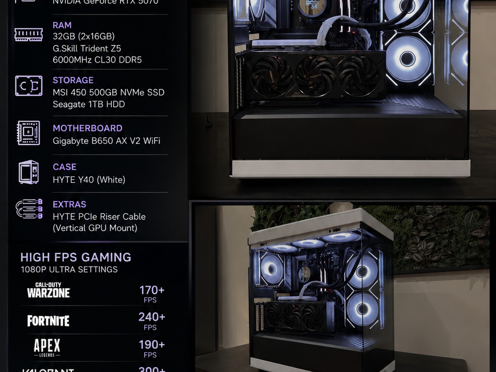 🚀 RTX 5070 Custom Gaming PC - Ryzen 9 7900X, 32GB RAM, 1.5 TB Storage 🚀