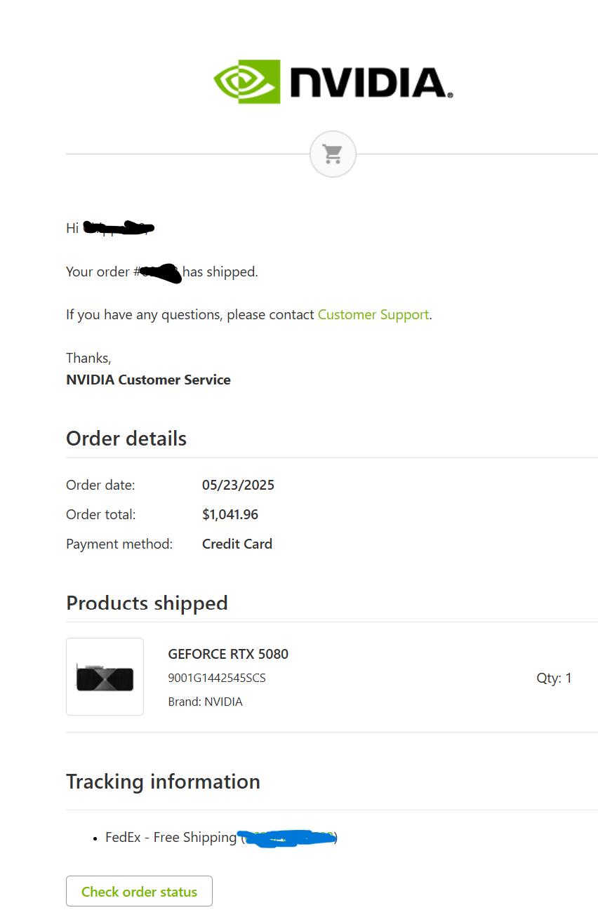 NVIDIA GeForce RTX 5080 FE (UNOPENED)