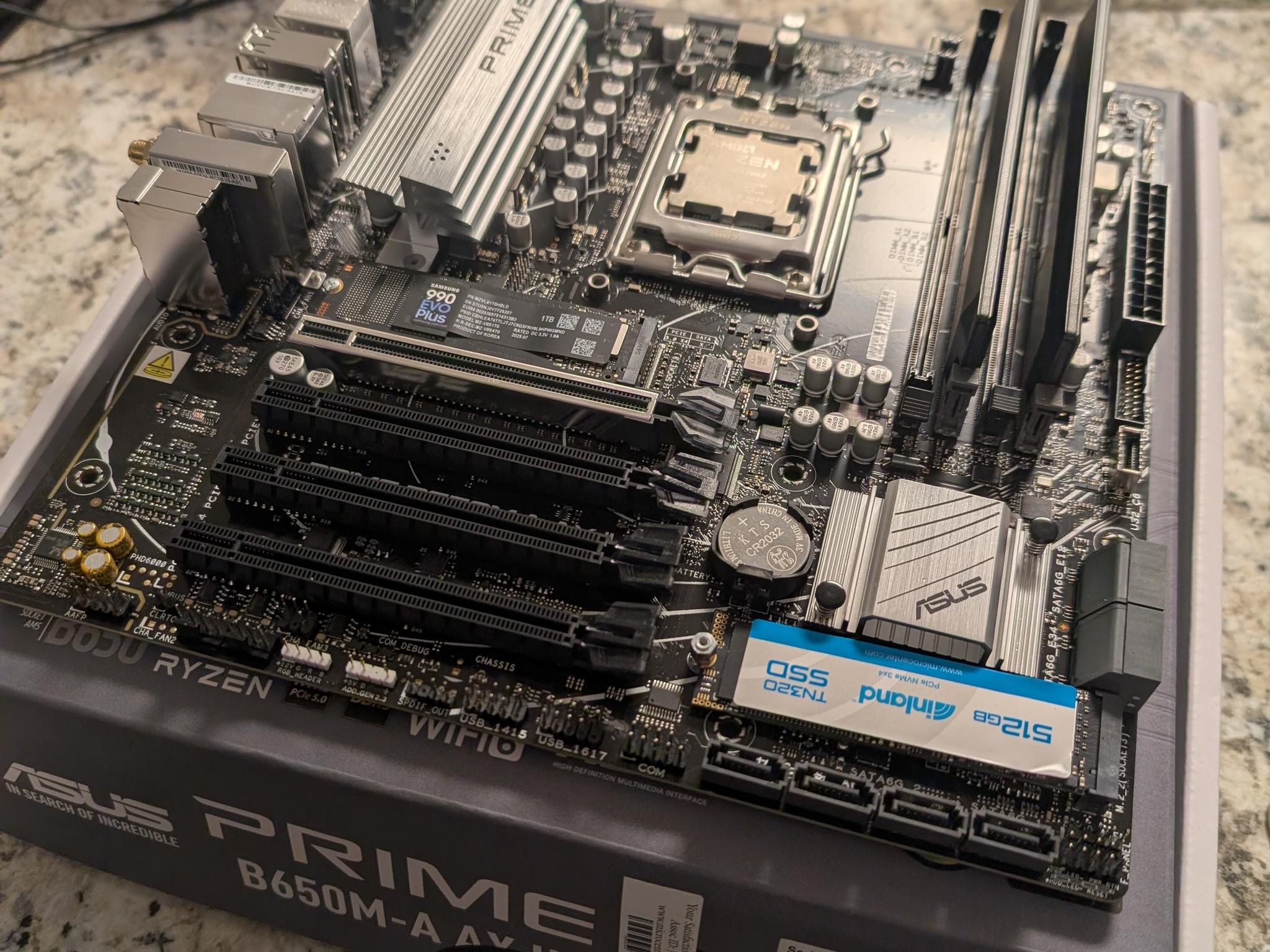 Ryzen 5 7600X | Asus Prime B650M | 32GB DDR5 6000 RAM| 1.5TB NVME SSD's