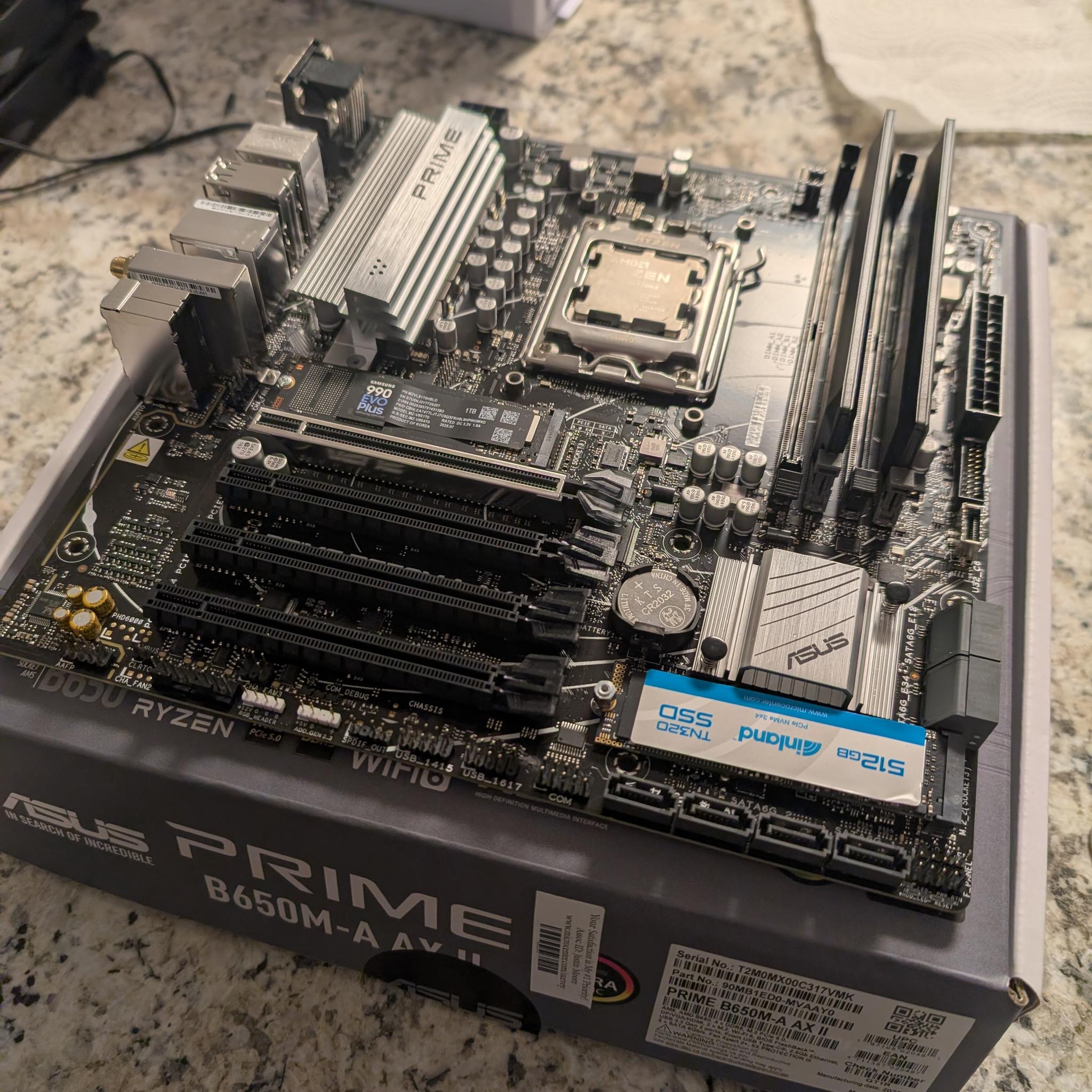 Ryzen 5 7600X | Asus Prime B650M | 32GB DDR5 6000 RAM| 1.5TB NVME SSD's