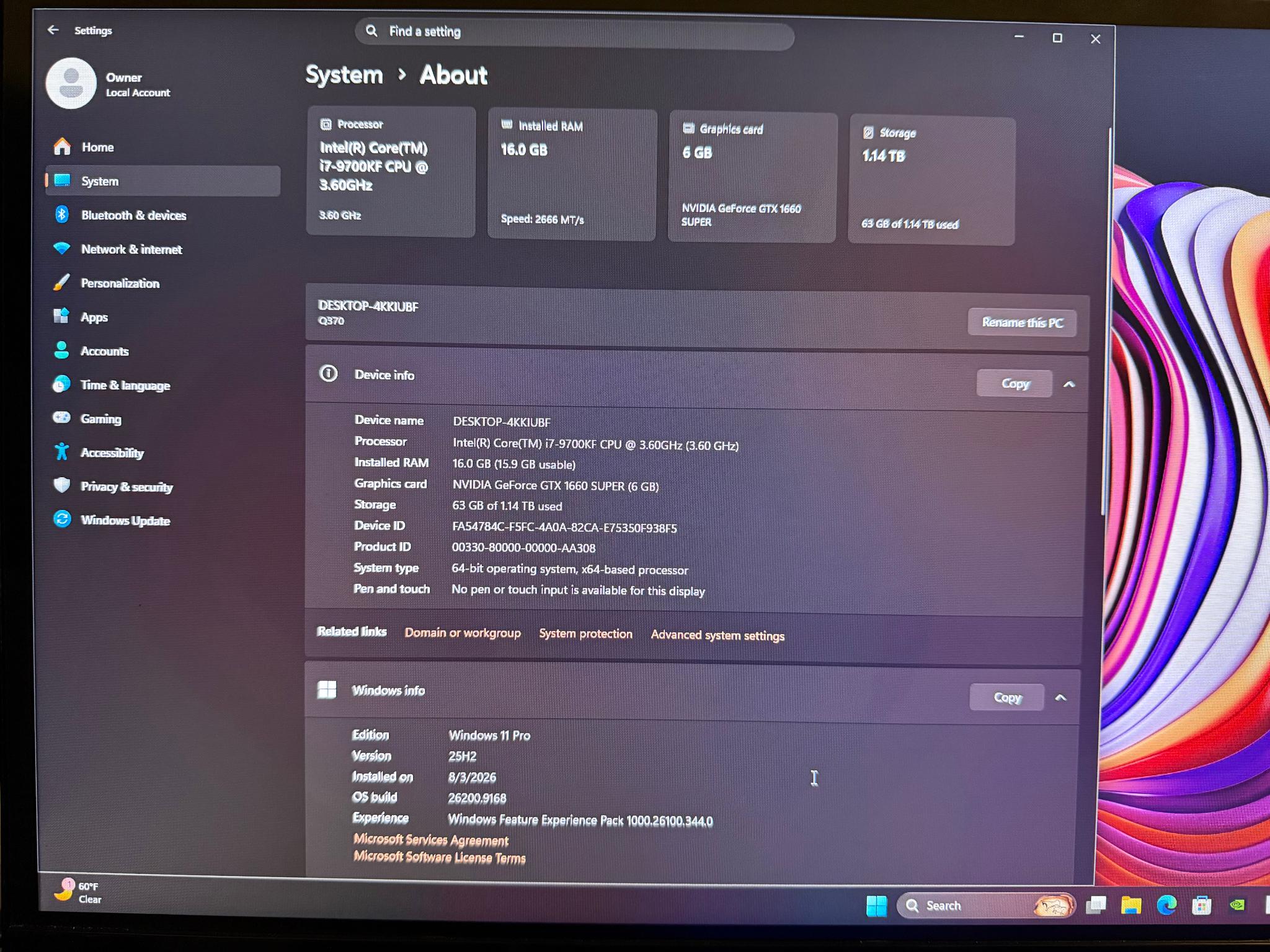GeForce GTX 1660 Super Custom Gaming PC - Core i7-9700KF