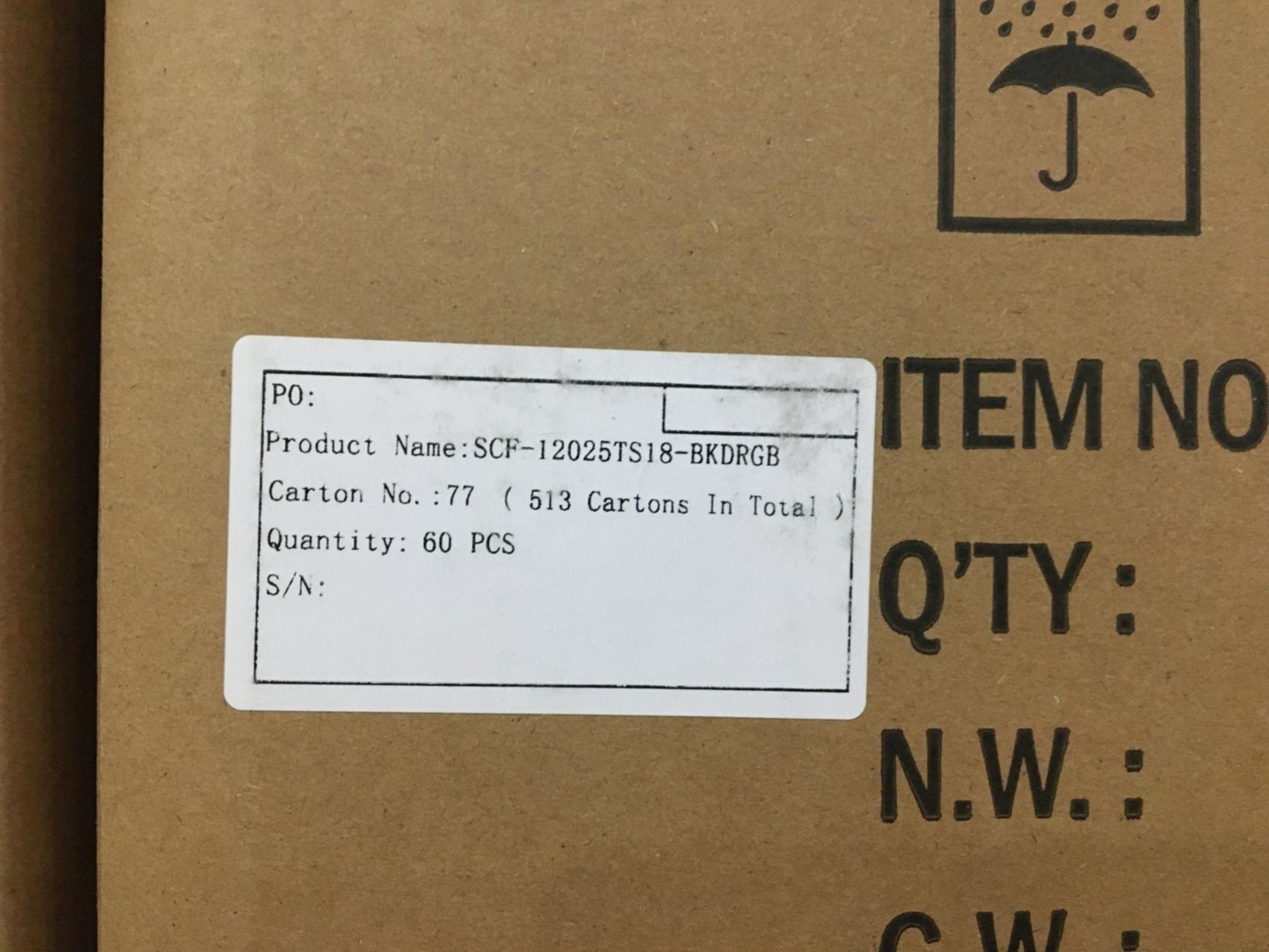 Lot of 60 Bitspower 120mm ARGB PC Case Fans BPAS-1225B-DRGB Bulk Box - New