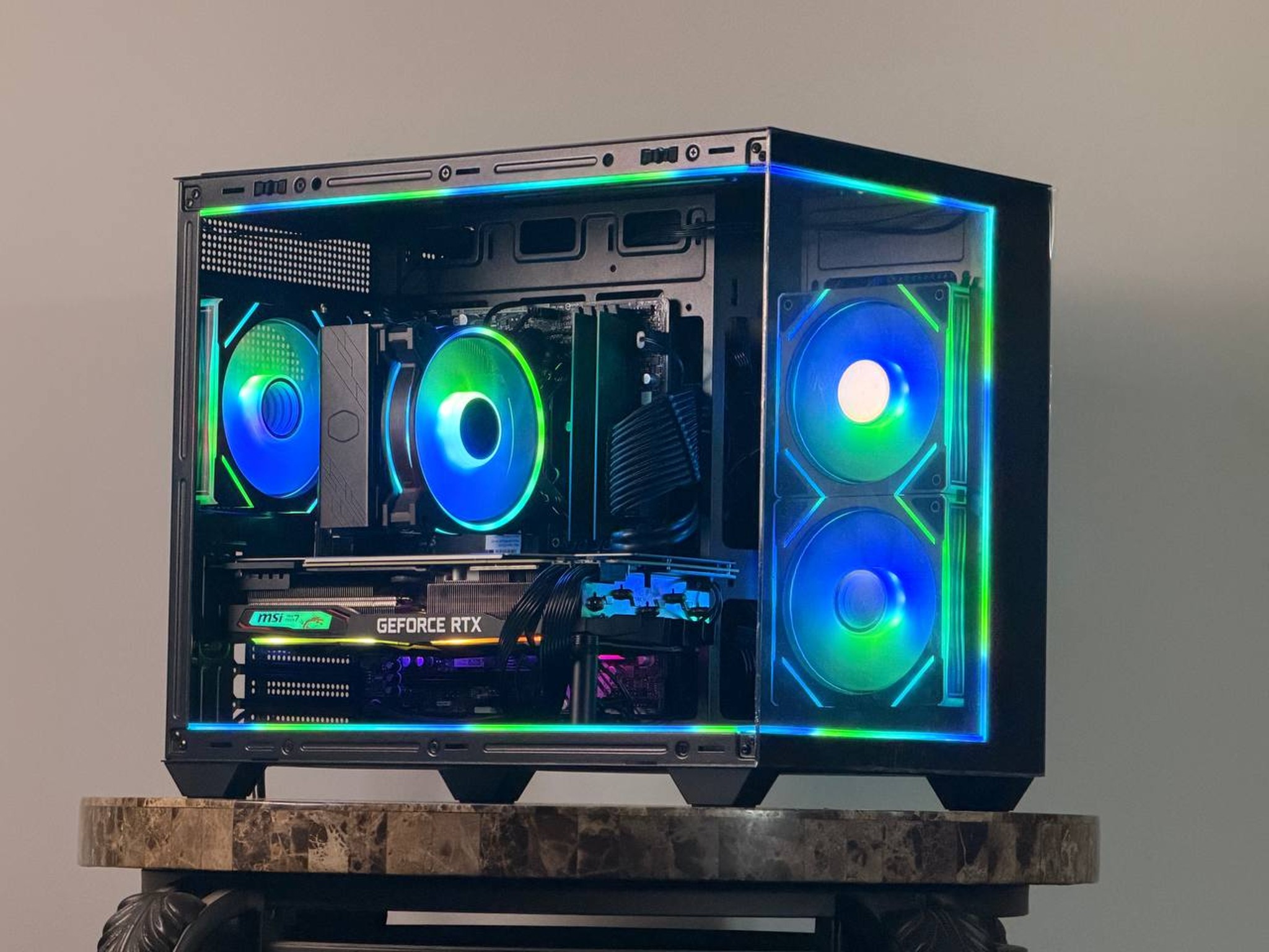 FREE SHIP 🖤🌈 Black RGB Gaming PC | RTX 2070 Super | Core i7-9700F | 512 GB SSD | 16 GB DDR4 🌈🖤
