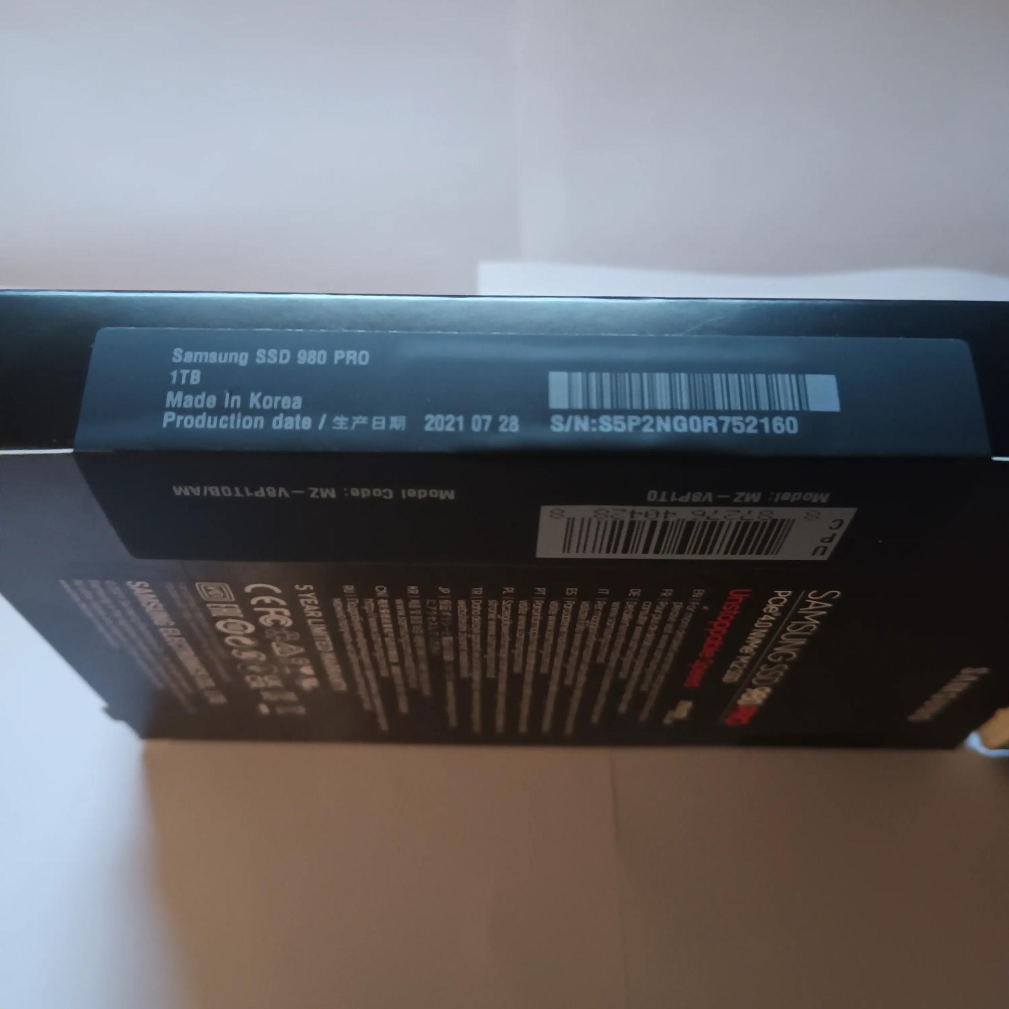 Samsung 980 PRO 1TB NVMe M.2 SSD