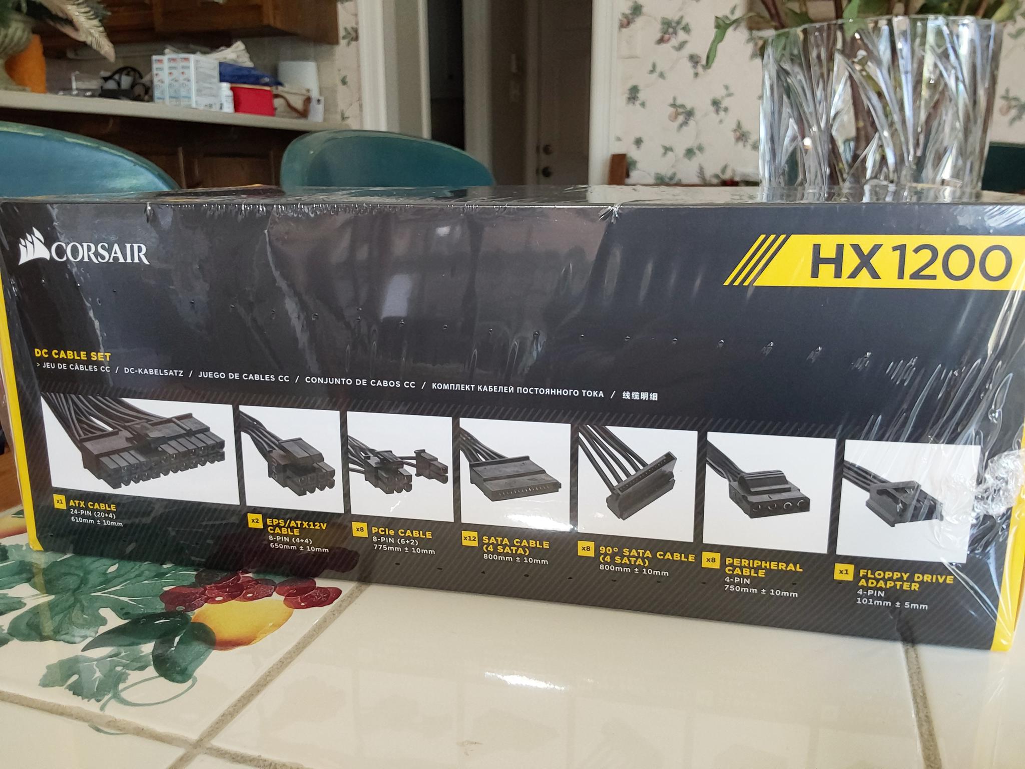 NEW CORSAIR HX Series - HX1200 1200W 80 Plus PLATINUM Fully Modular ATX Power Supply