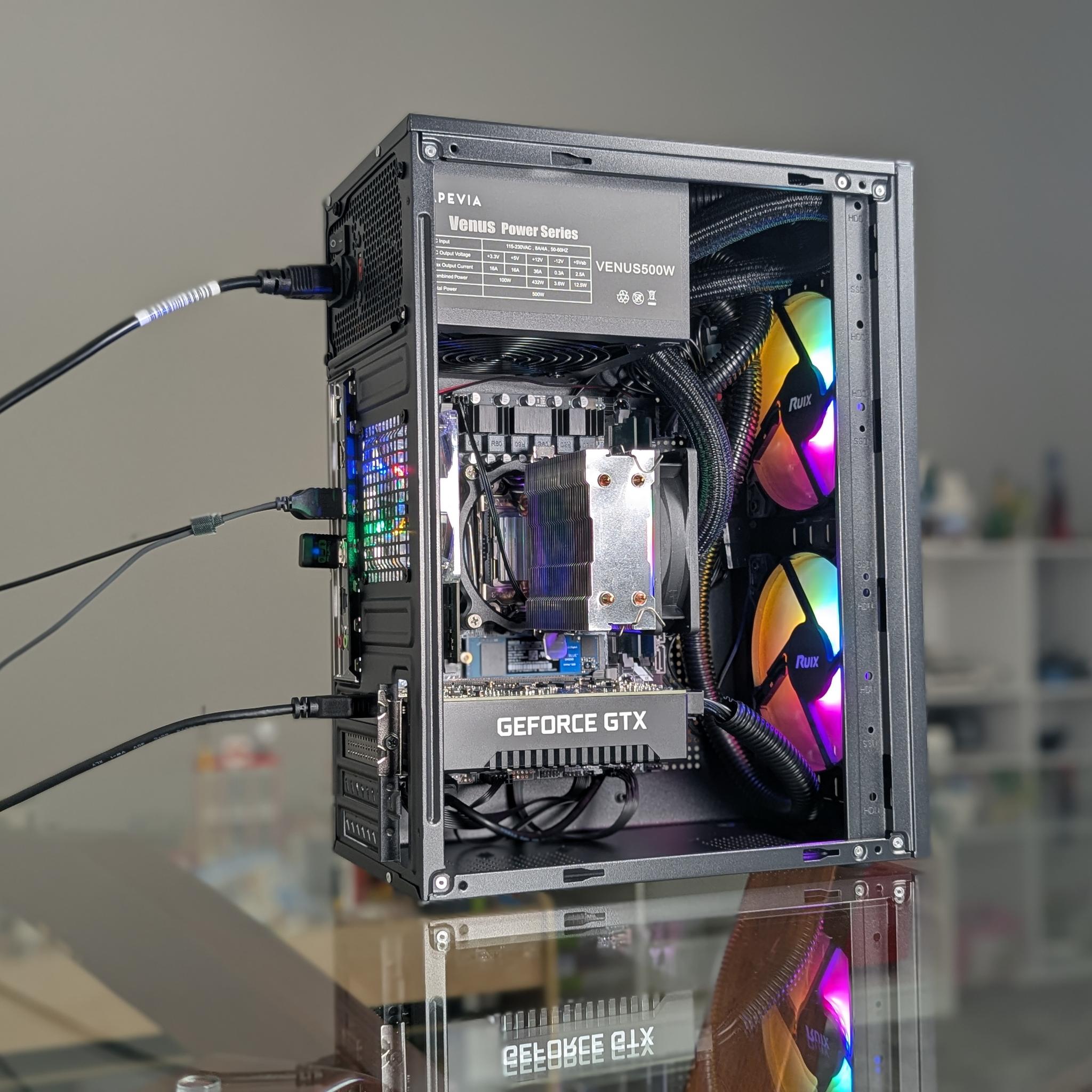 The "Glowbox - I Wanna Try PC Gaming" PC | 14-Core Intel  CPU | Nvidia GTX 1660 Super GPU | 16GB RAM