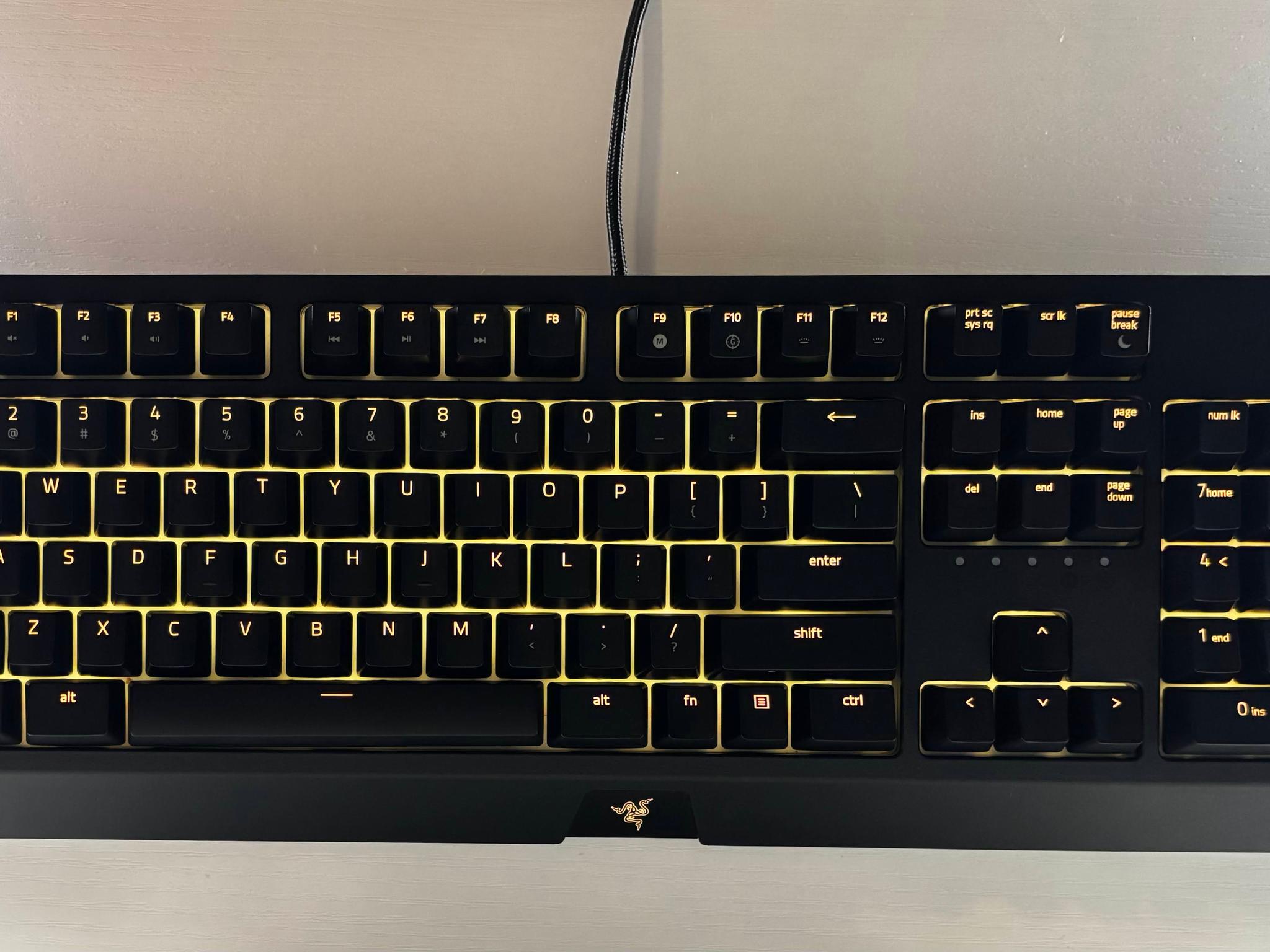 Razer BlackWidow Mechanical Keyboard: Green Tactile & Clicky Switches - Used