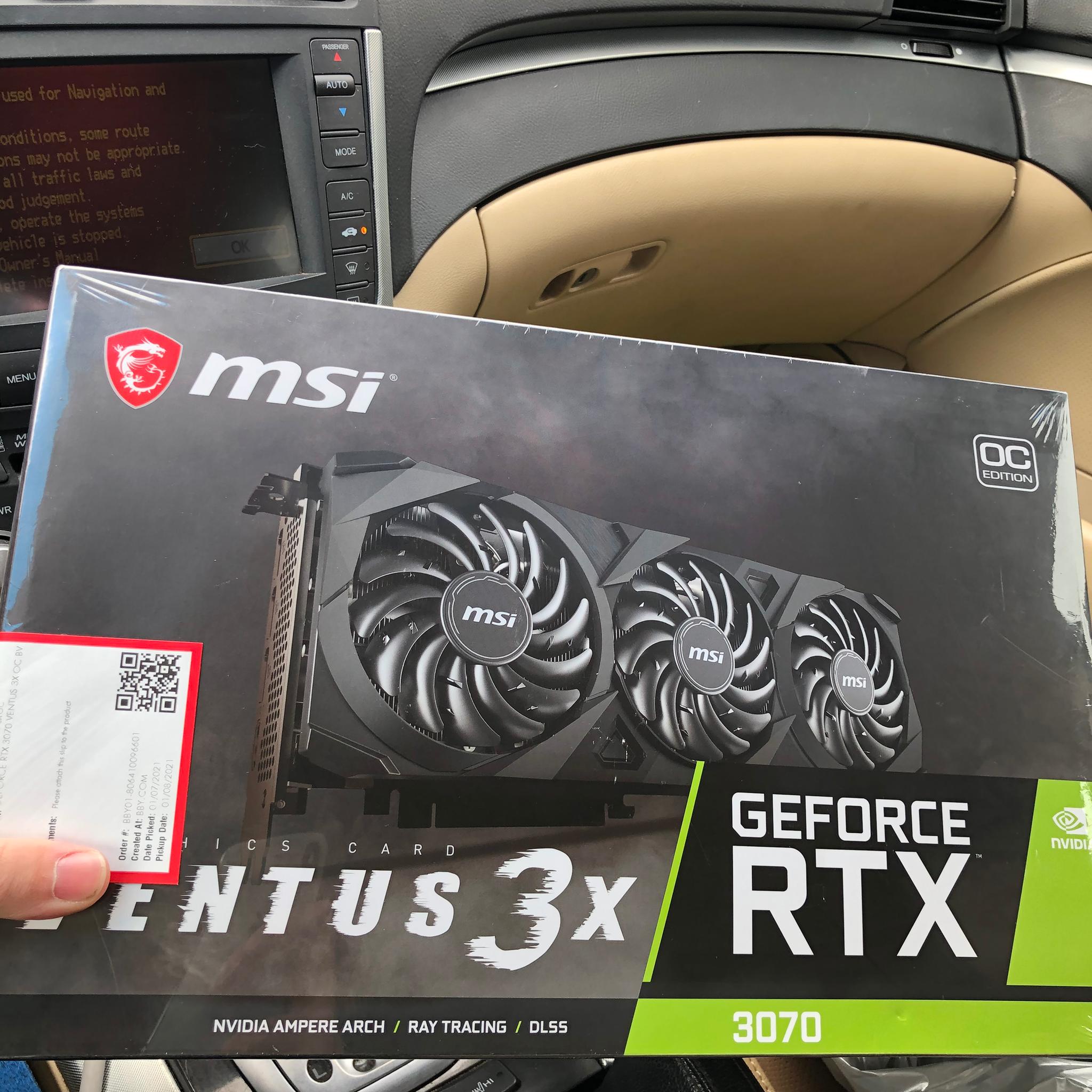 MSI Ventus 3x RTX 3070 like new