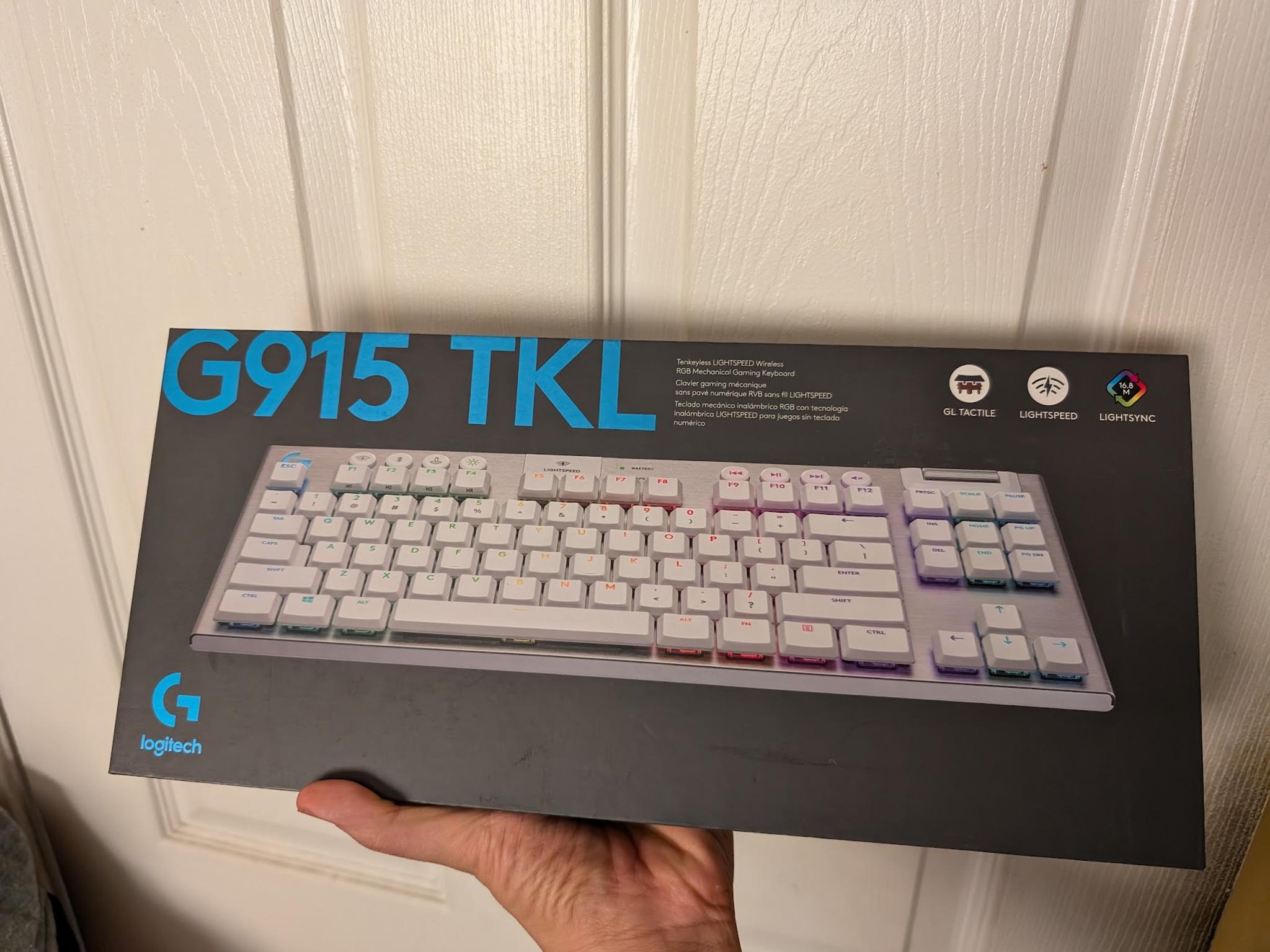 BNIB Logitech G915 TKL Wireless Gaming Keyboard, GL Tactile Switches, White