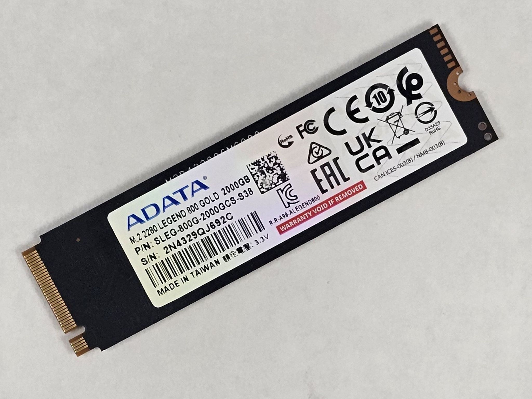 2TB NVMe M.2 SSD ADATA Legend 800 GOLD Gen4