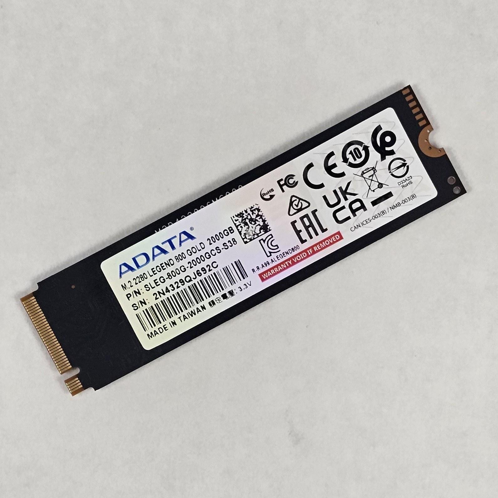 2TB NVMe M.2 SSD ADATA Legend 800 GOLD Gen4