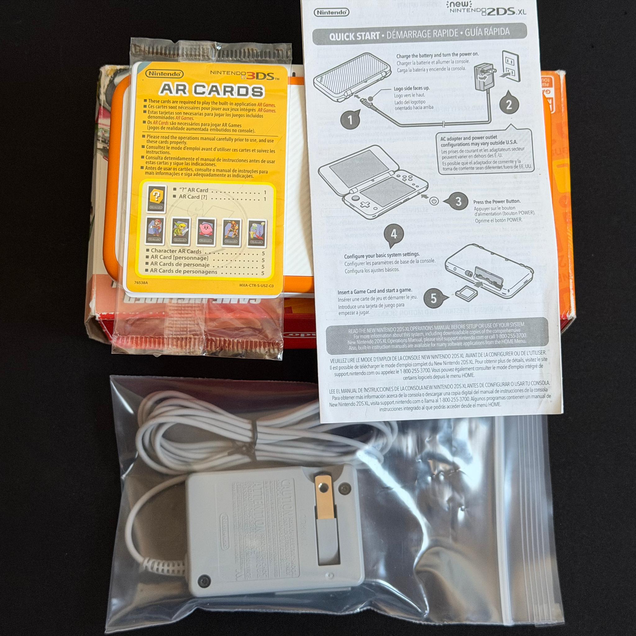 Nintendo 2DS XL – White/Orange ( Pristine Screens & Great Buttons!)