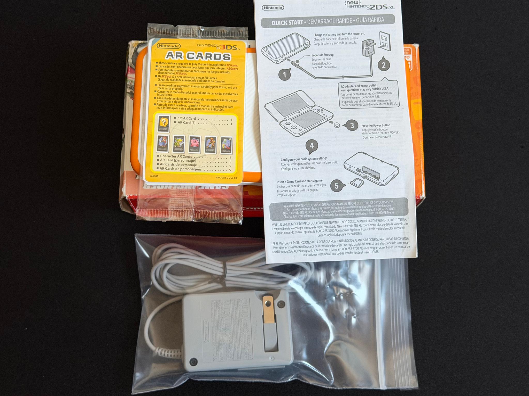 Nintendo 2DS XL – White/Orange ( Pristine Screens & Great Buttons!)