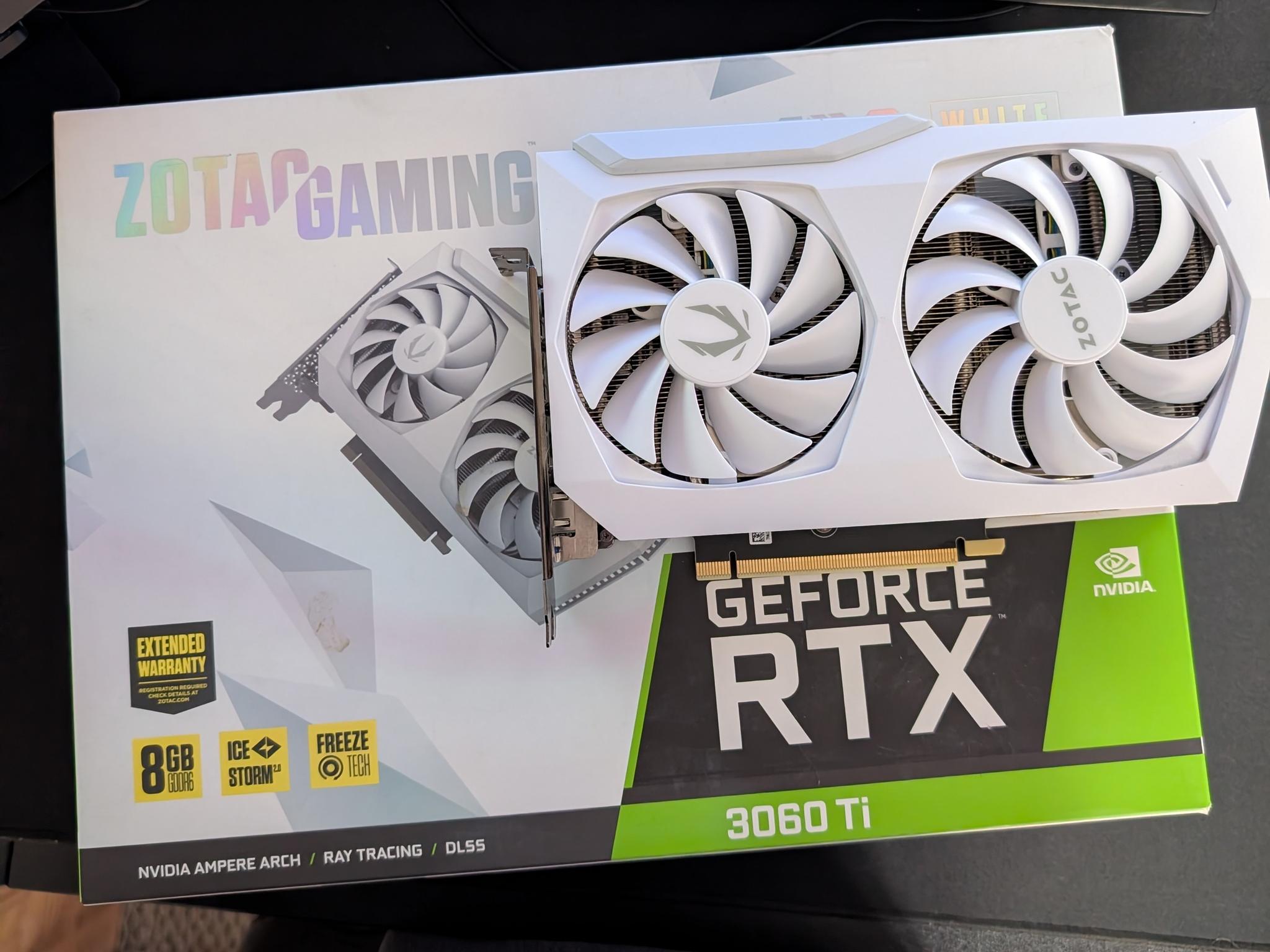 ZOTAC GeForce RTX 3060 Ti AMP White Edition LHR 8GB GDDR6 Graphics Card