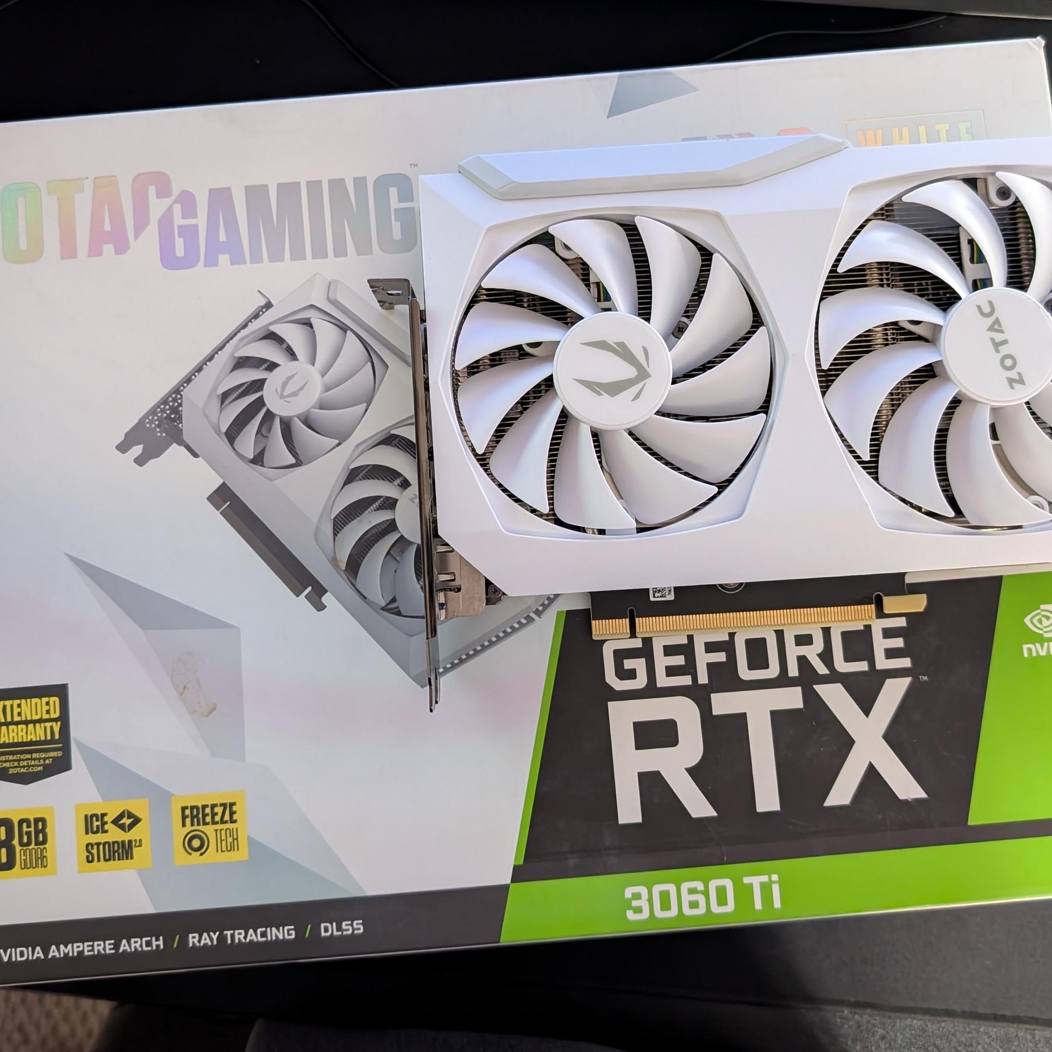 ZOTAC GeForce RTX 3060 Ti AMP White Edition LHR 8GB GDDR6 Graphics Card