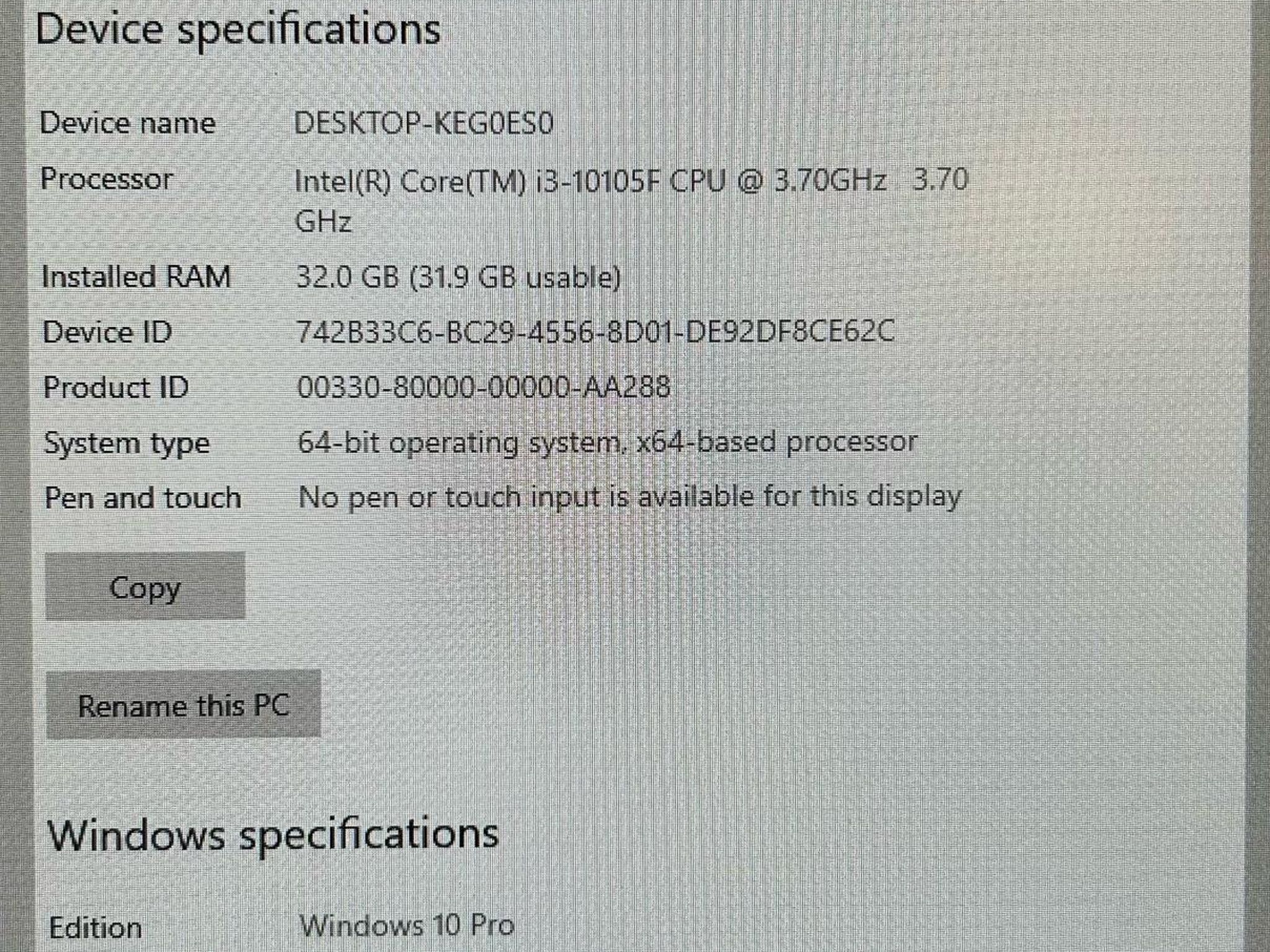 Gaming PC - GTX 1080, i3-10105F, 32GB DDR4, 1TB M.2 SSD, ARGB, WiFi, BLUETOOTH, WINDOWS 11