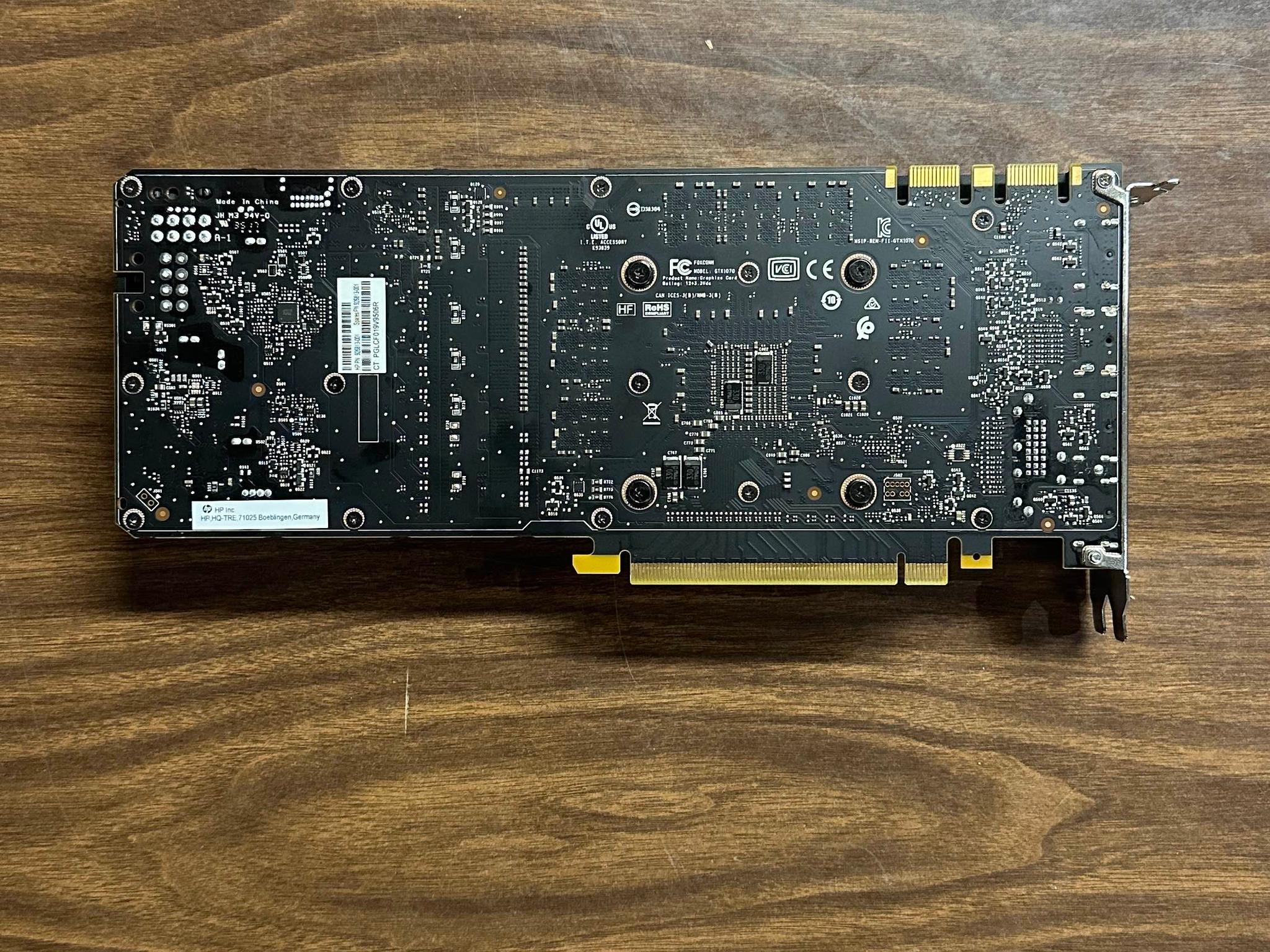 HP Nvidia Geforce GTX 1070 8GB Graphics Card FOR PARTS NON WORKING
