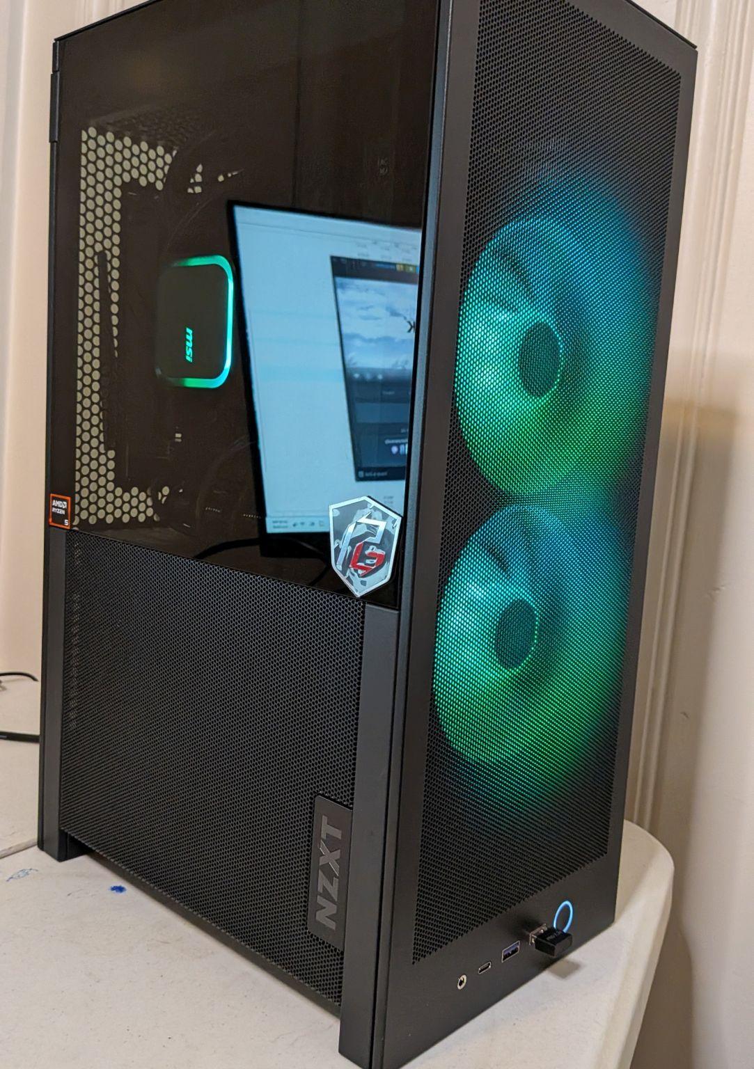 New NZXT H2 Flow Mini PC Custom Build TechBAWSE Teeny Tower AMD/RTX 5070