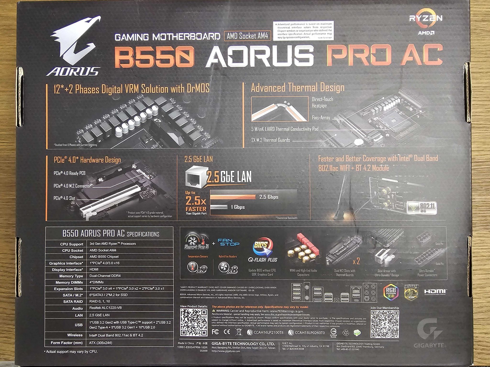 B550 Aorus Pro AC [AM4] New In Box
