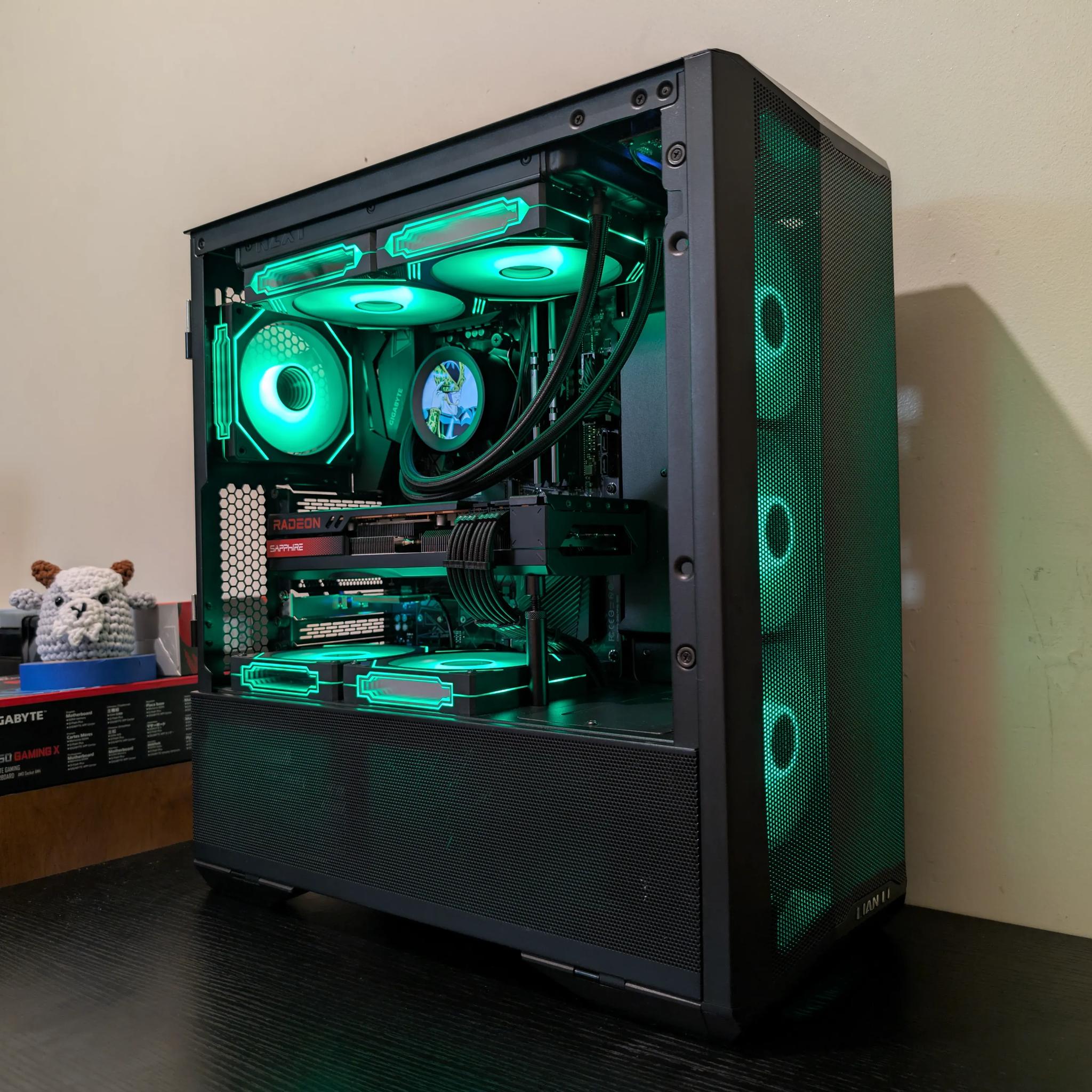 🔥Black RGB Gaming PC | RX 7800XT | Ryzen 7 5700X | 1TB SSD | 32GB RAM | WiFi 6 & Bluetooth🔥