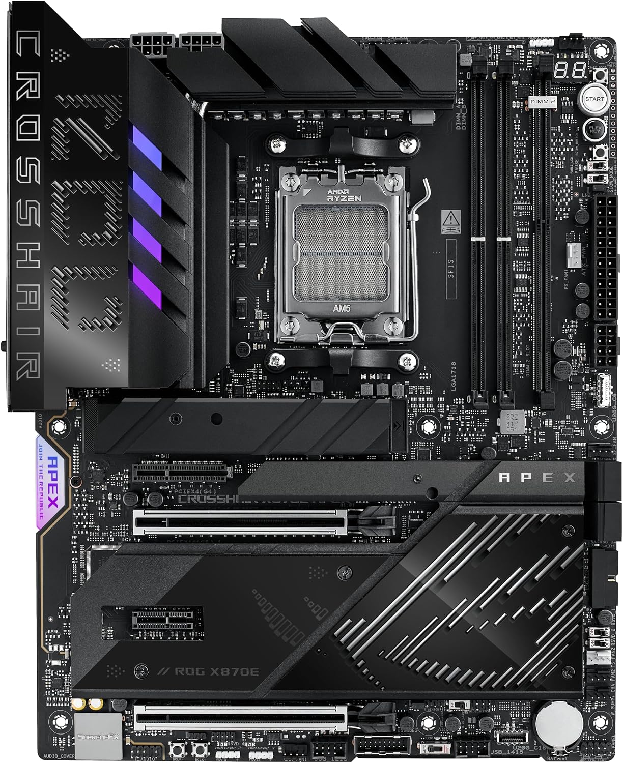 ASUS ROG CROSSHAIR X870E APEX AMD X870E AM5 DDR5 ATX Desktop Motherboard