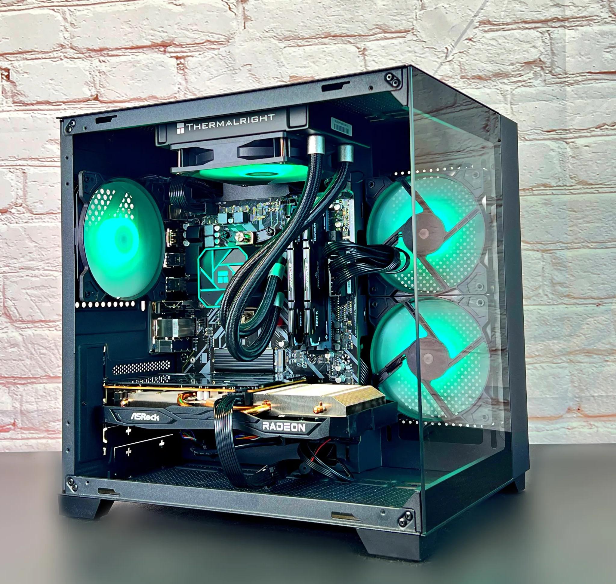 Liquid Cooled Ryzen 5 3600 RX 6600 16GB RAM 1TB M.2 Gaming/Streaming PC