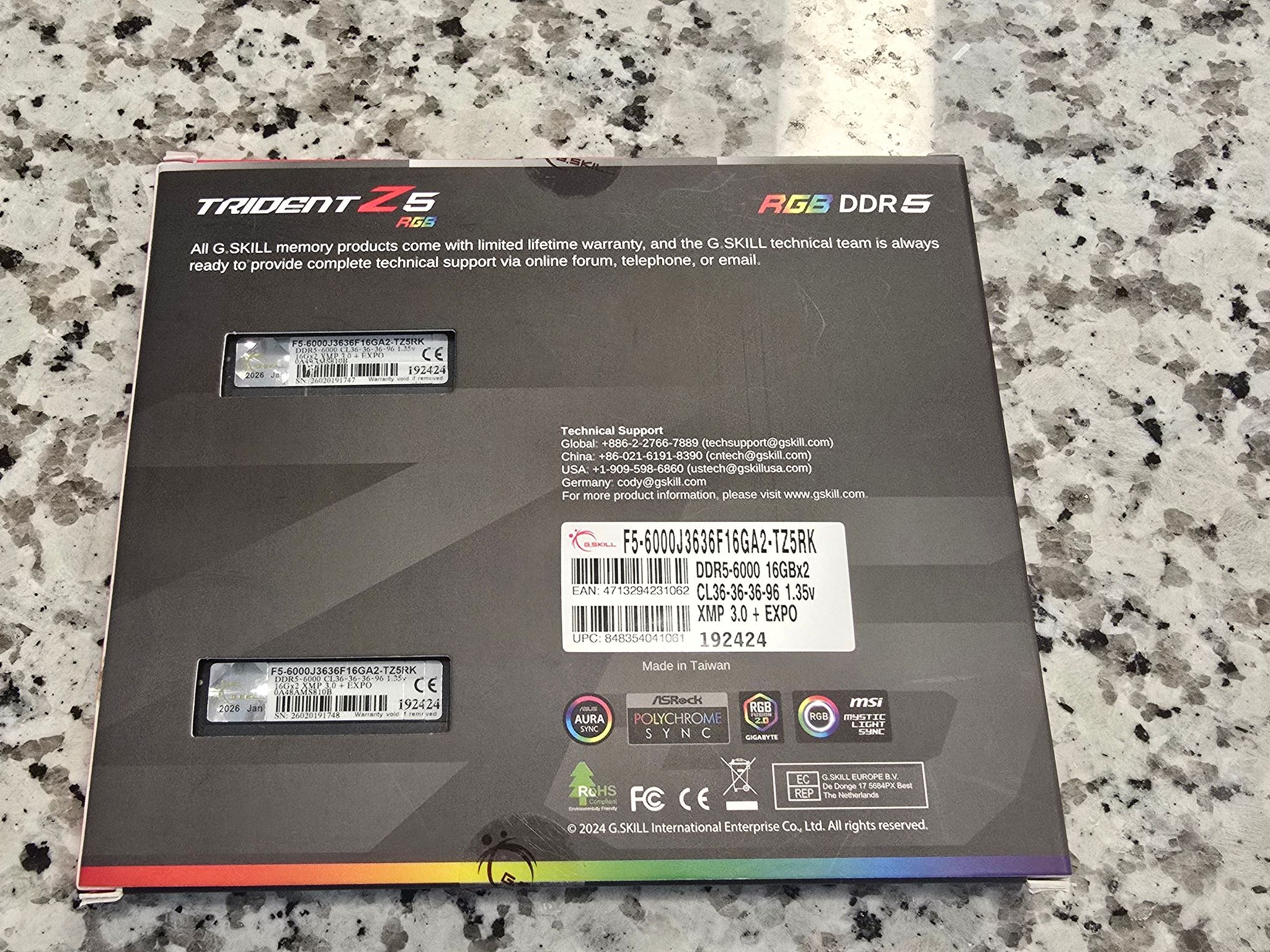 G.Skill Trident Z5 RGB DDR5 RAM 32Gb (6000MHz)