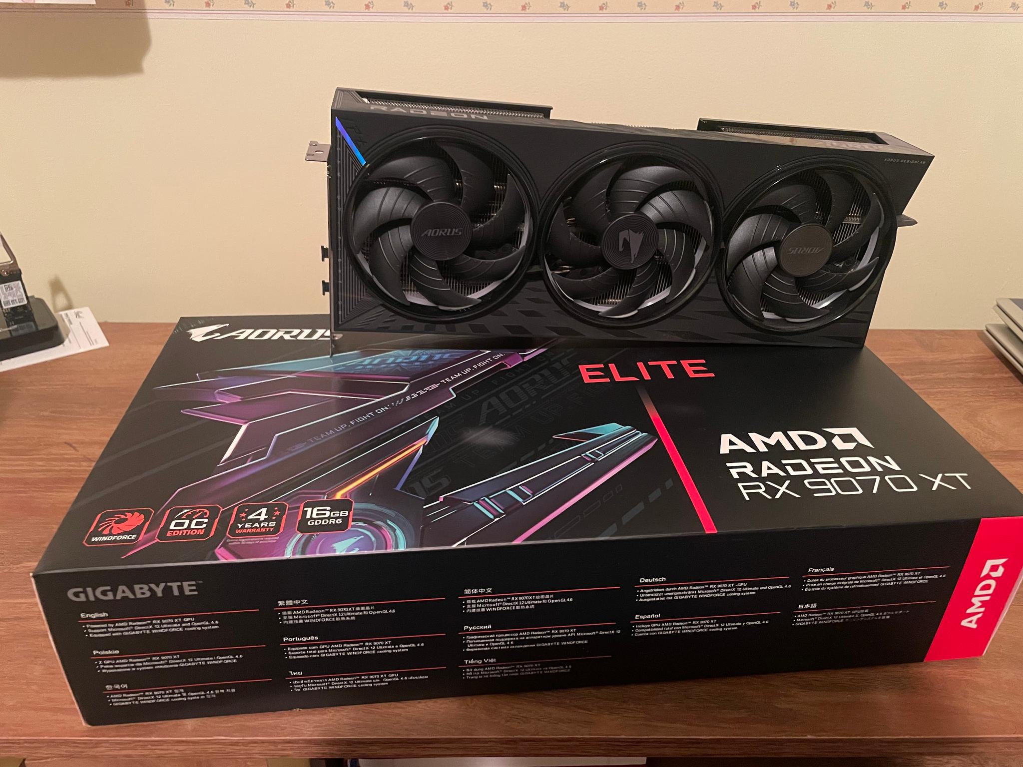 GIGABYTE AORUS Radeon RX 9070 XT ELITE 16G