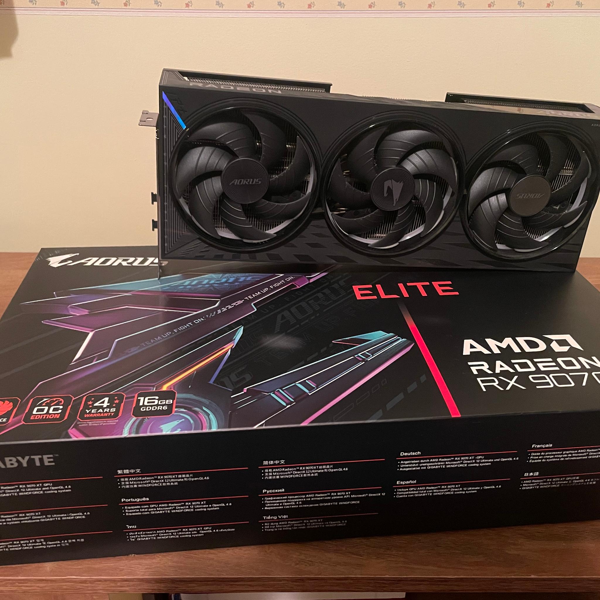 GIGABYTE AORUS Radeon RX 9070 XT ELITE 16G