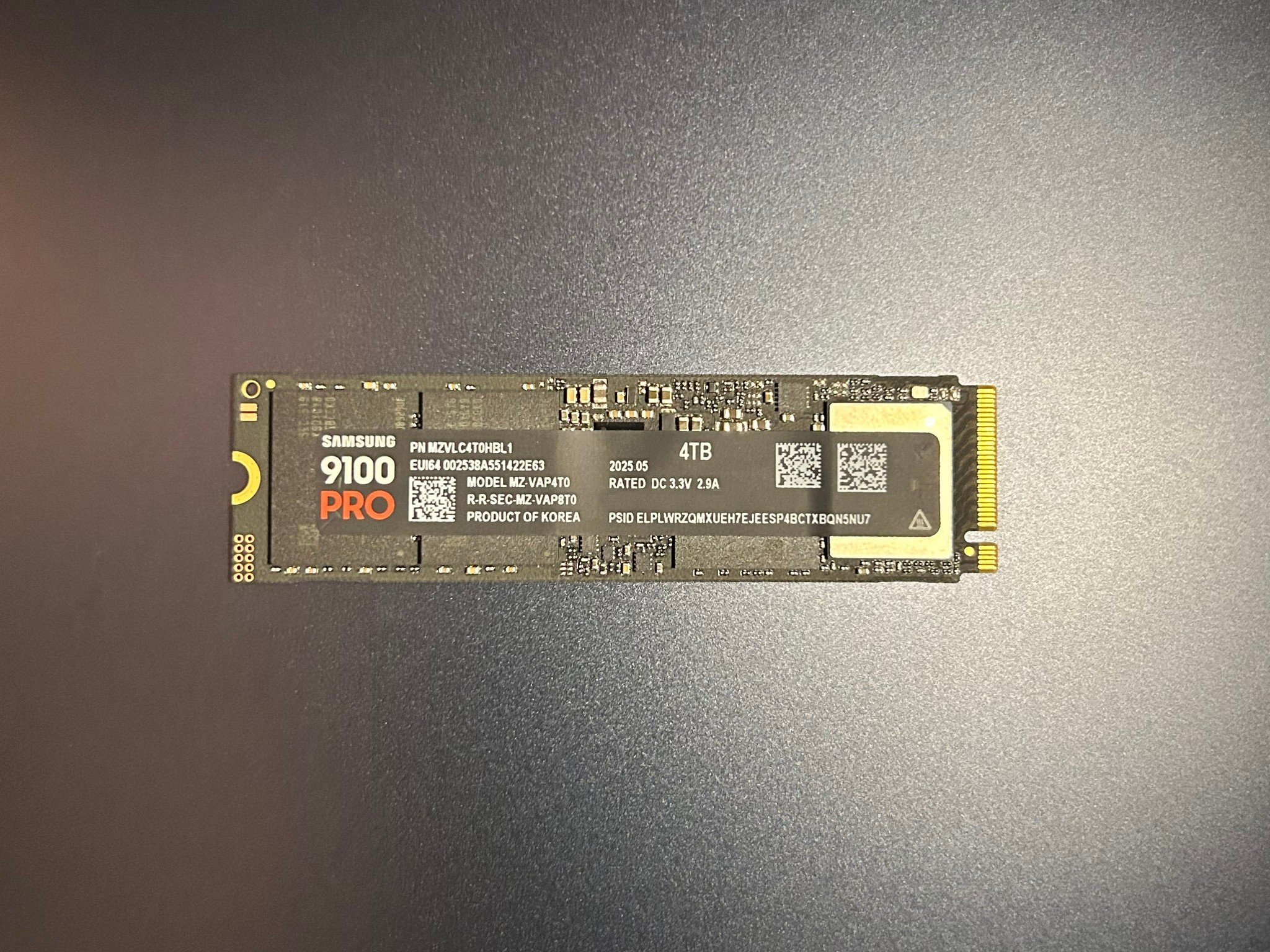 9100 PRO 4TB SAMSUNG SSD PCIe NVMe 5.0x4 M.2 2280