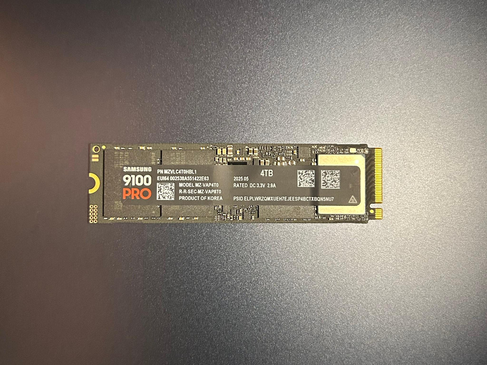 9100 PRO 4TB SAMSUNG SSD PCIe NVMe 5.0x4 M.2 2280