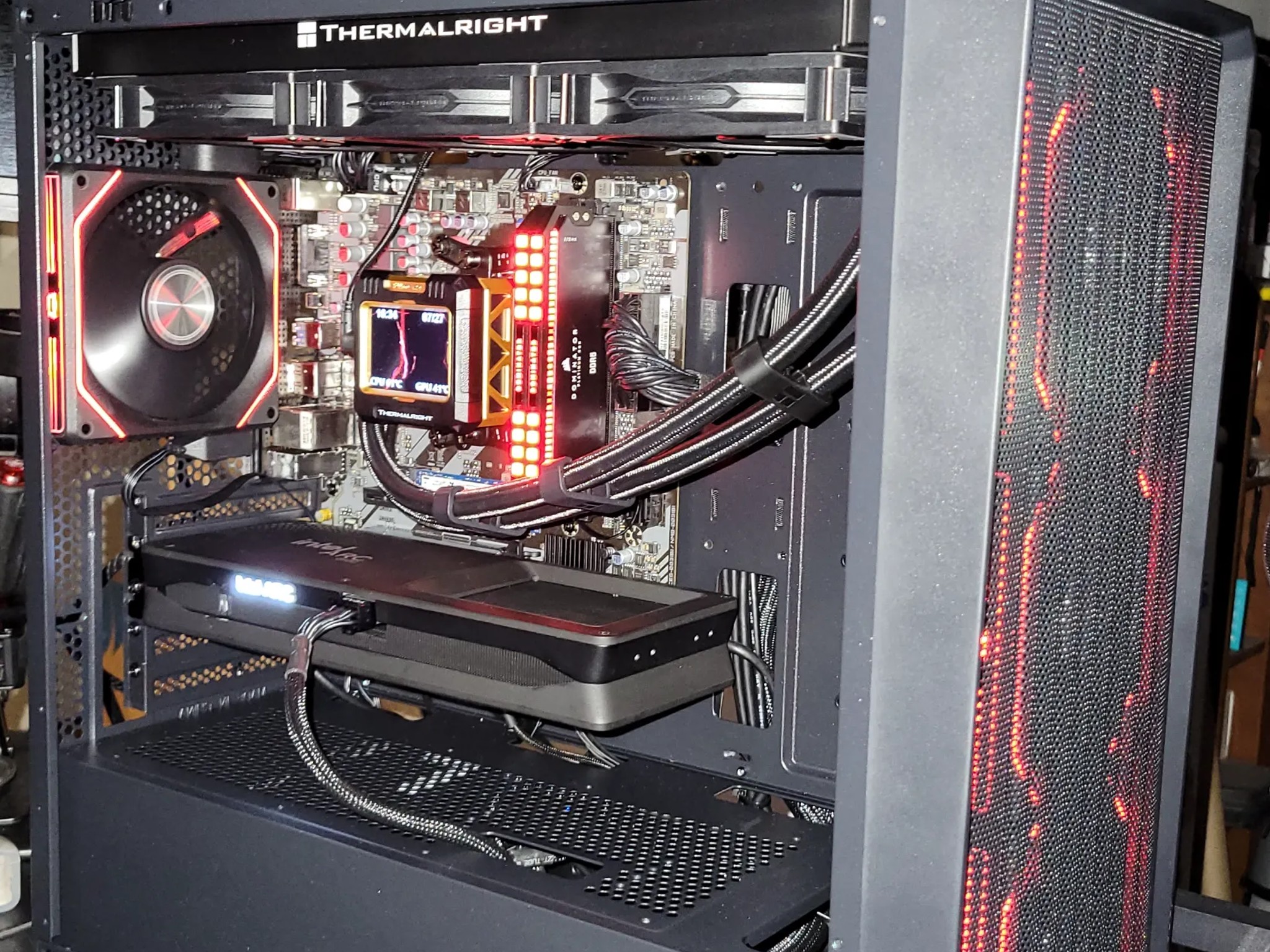 🖤🔥 Fiery Blackout MicroATX • Arc B550 LE• Benchmark-Tuned & Silent