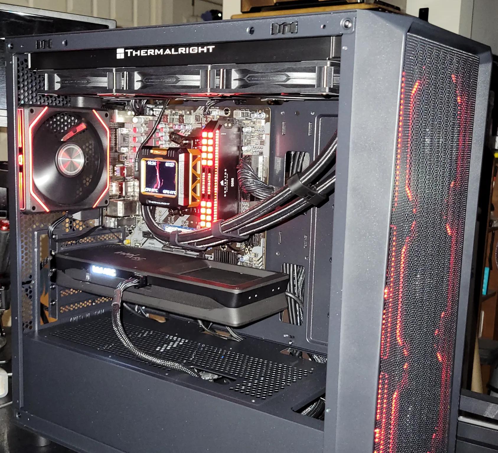 🖤🔥 Fiery Blackout MicroATX • Arc B550 LE• Benchmark-Tuned & Silent
