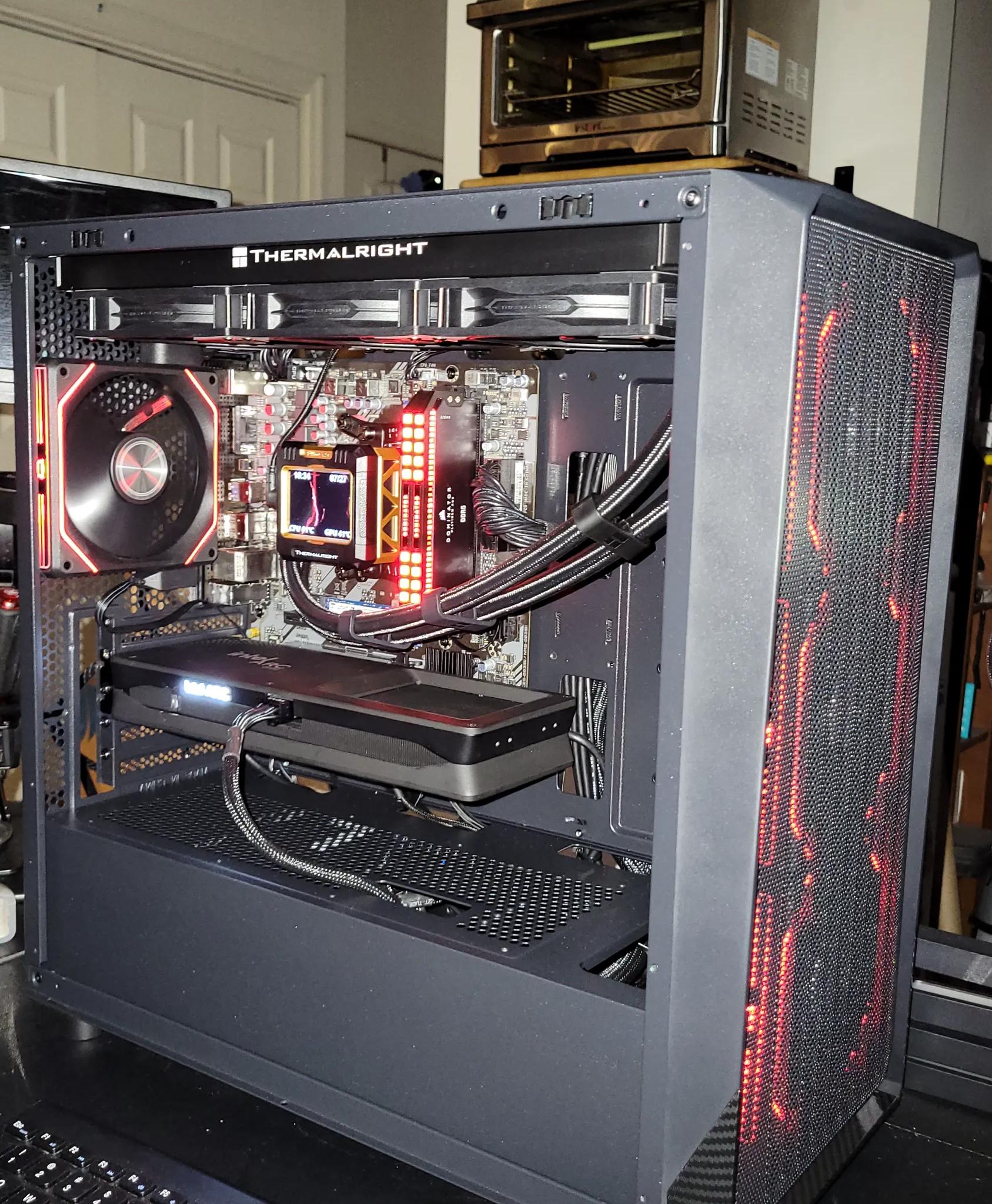 🖤🔥 Fiery Blackout MicroATX • Arc B550 LE• Benchmark-Tuned & Silent