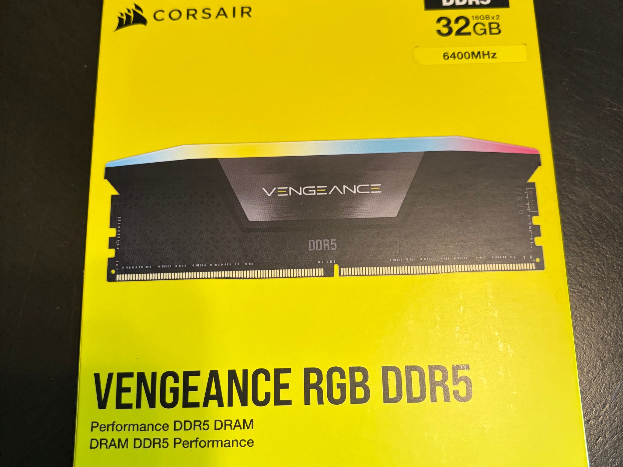 Corsair Vengence RGB 32GB DDR5 6400MHz CL36 Kit New-in-Box