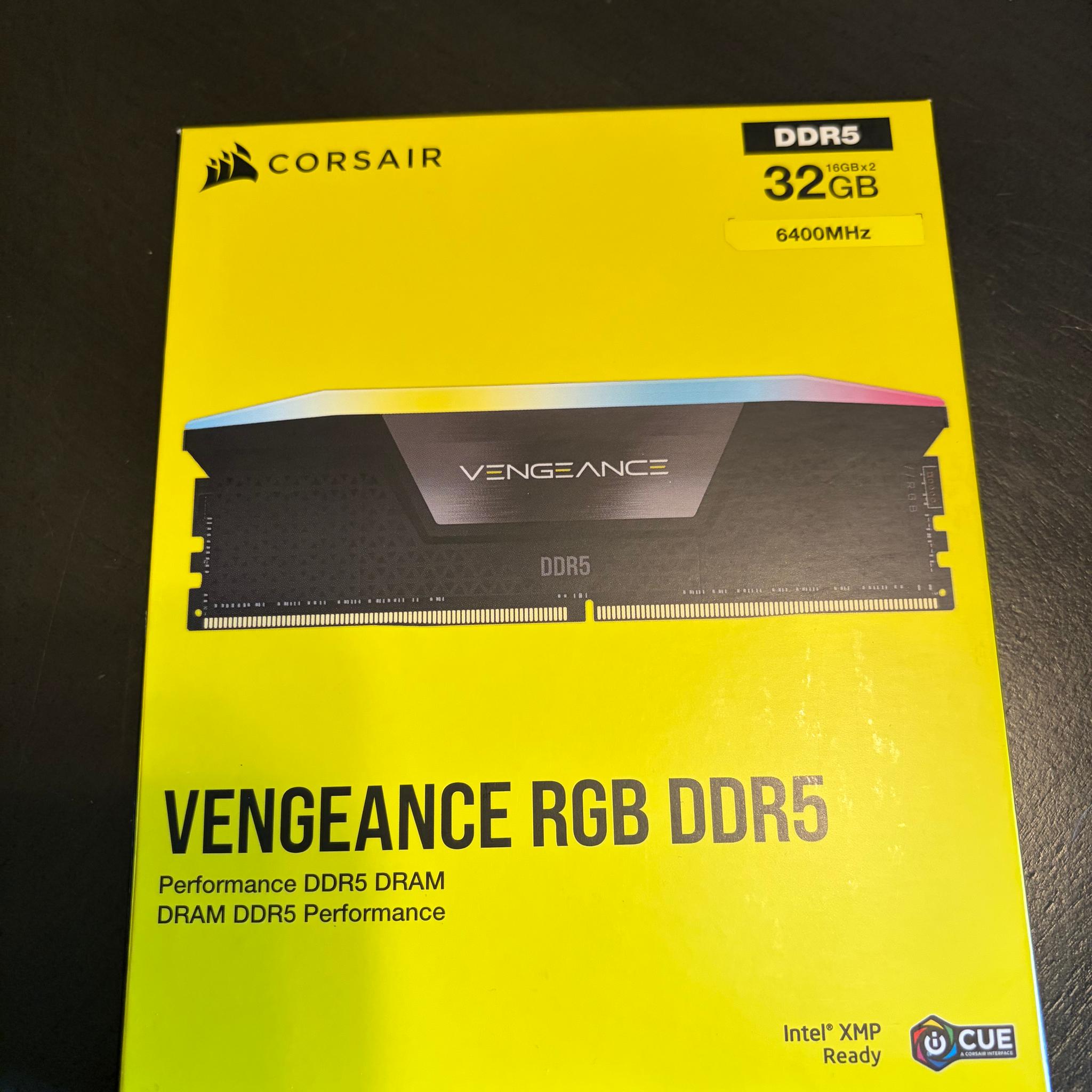 Corsair Vengence RGB 32GB DDR5 6400MHz CL36 Kit New-in-Box